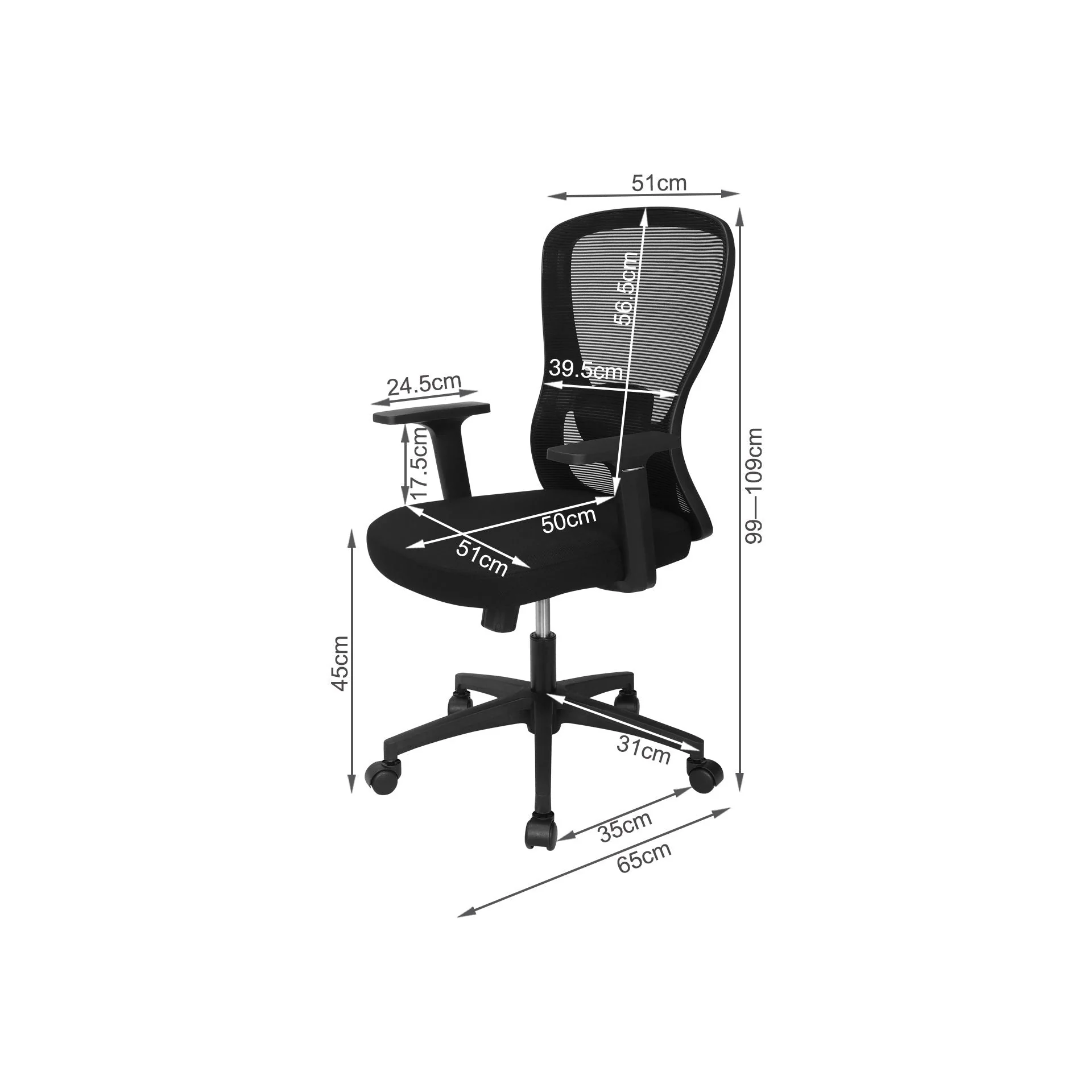 Shawn Office Chair - Black - Image 13