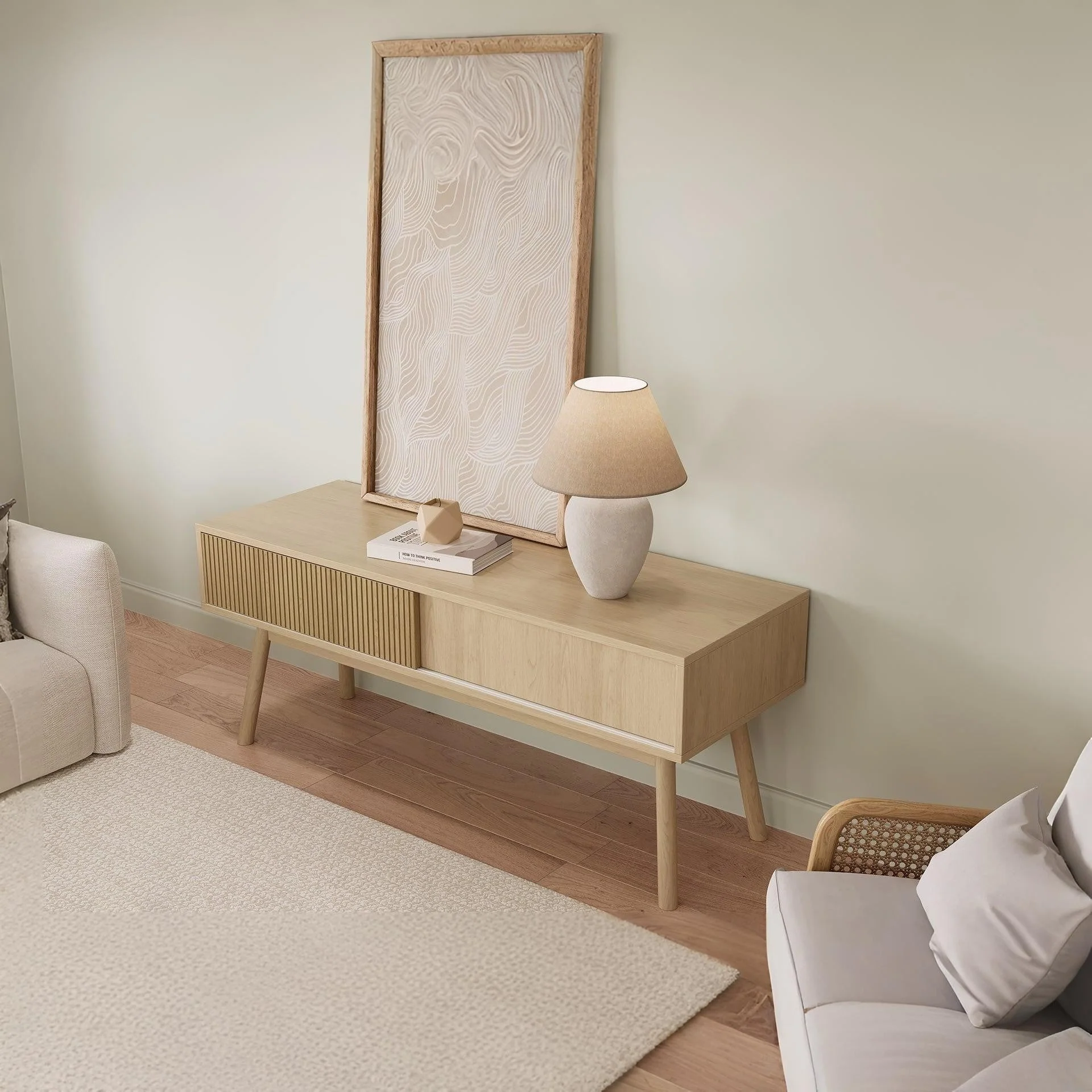 Shawnee 1.15m Entertainment Unit - Oak - Image 6