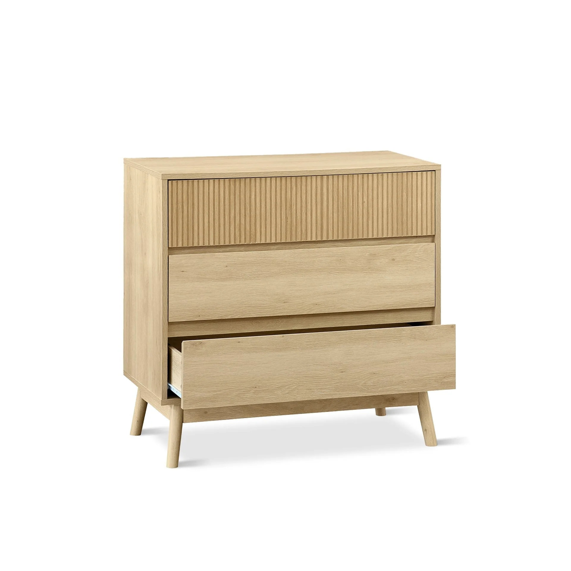 Shawnee 3 Drawers Tallboy - Oak - Image 7