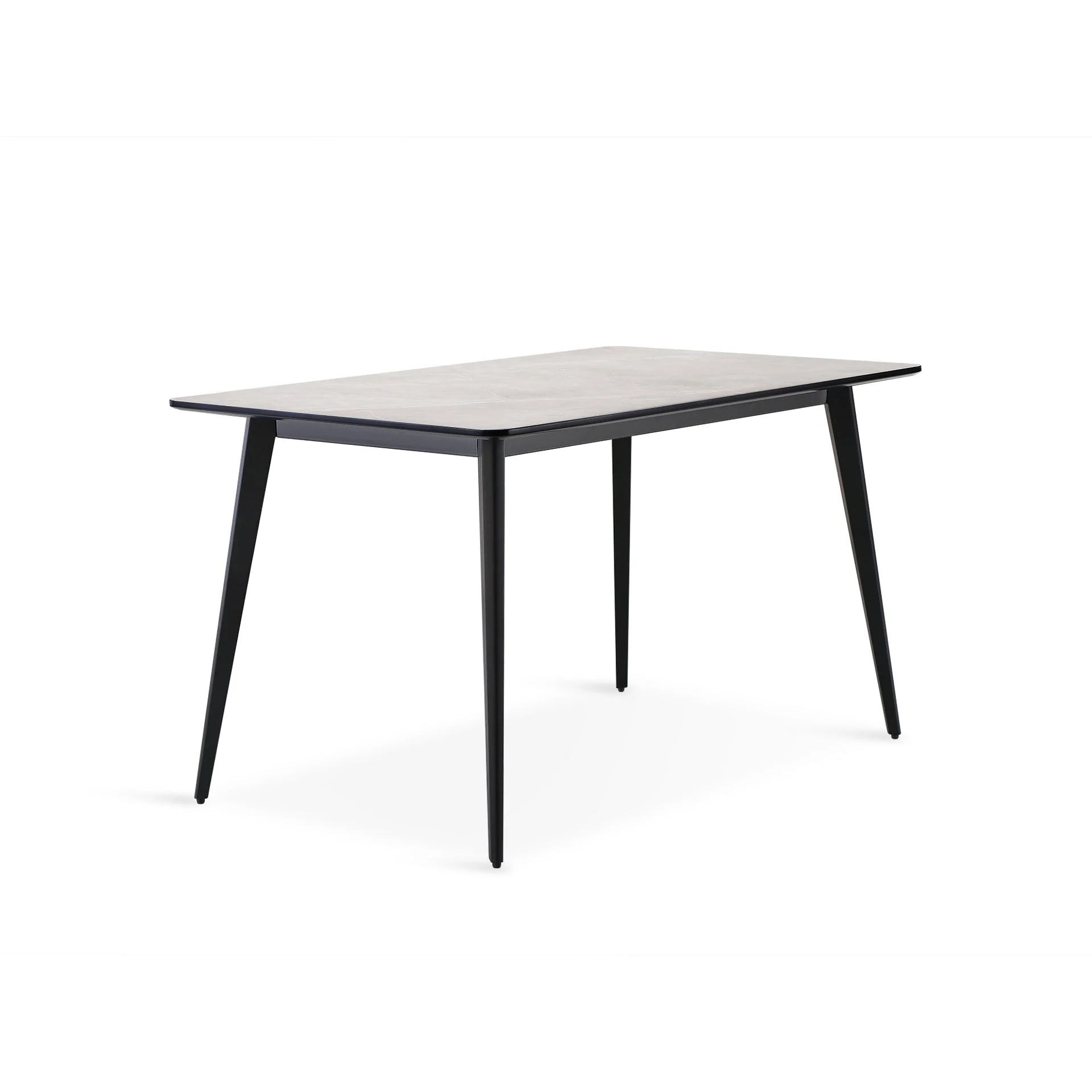 Shiloh Rectangular Dining Table 130 x 80cm - Grey + Black - Image 7
