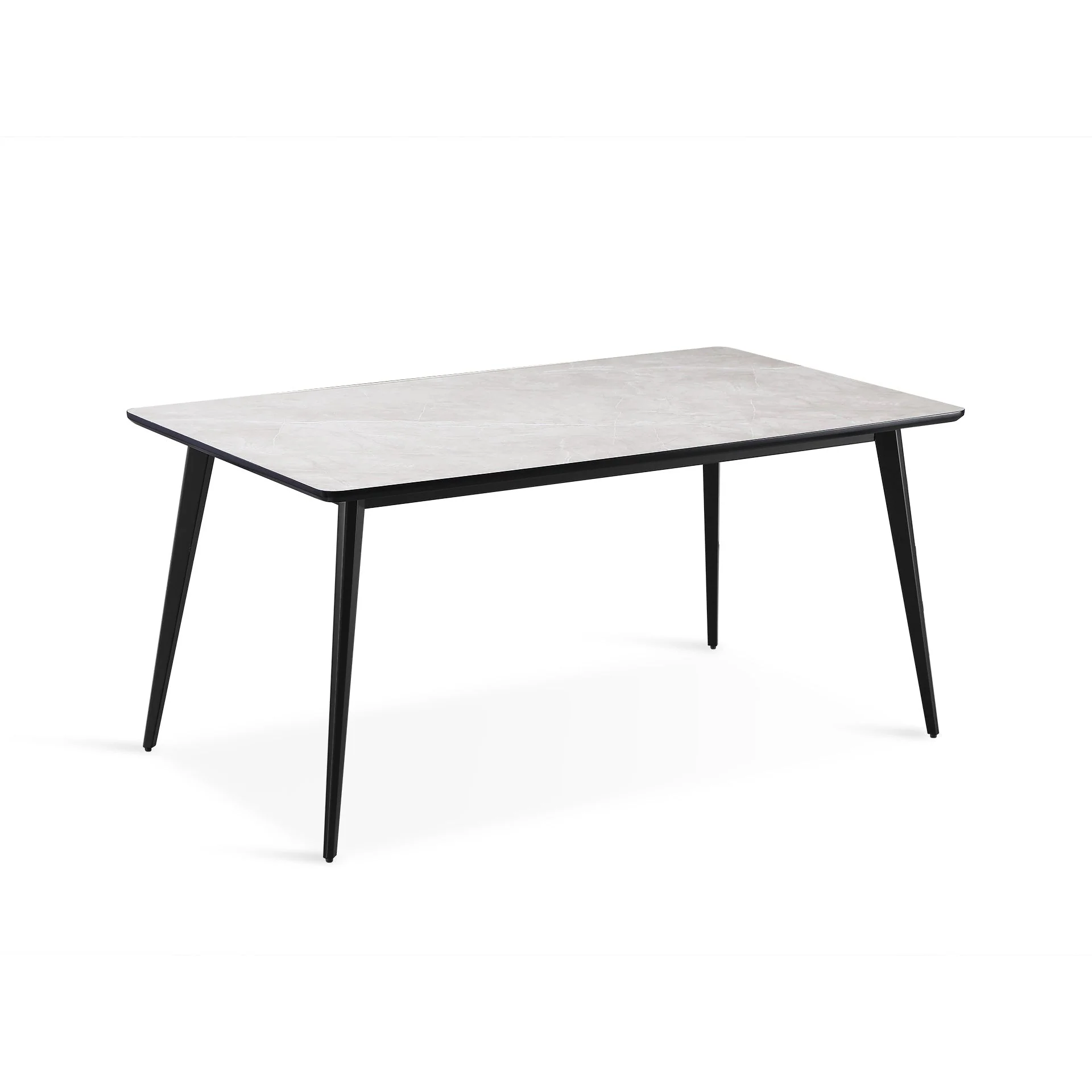 Shiloh Rectangular Dining Table 160 x 90cm - Grey + Black - Image 6