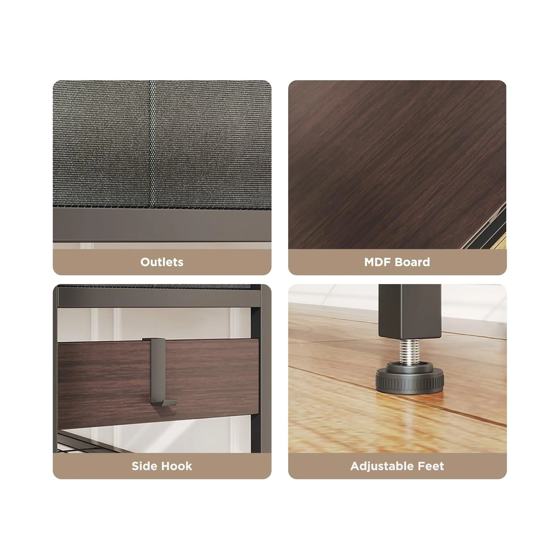 Shrike Console Table with 3 Drawers - Black Walnut - Image 10