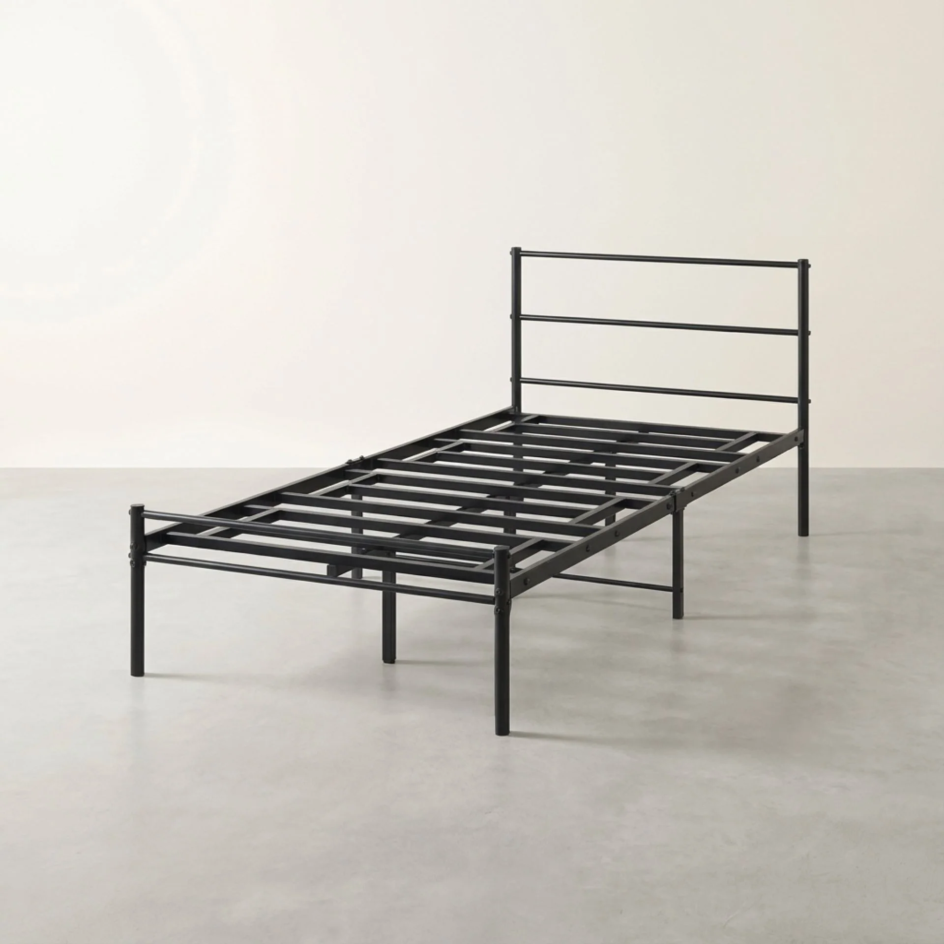 Sienna Single Metal Bed Frame - Black - Image 7