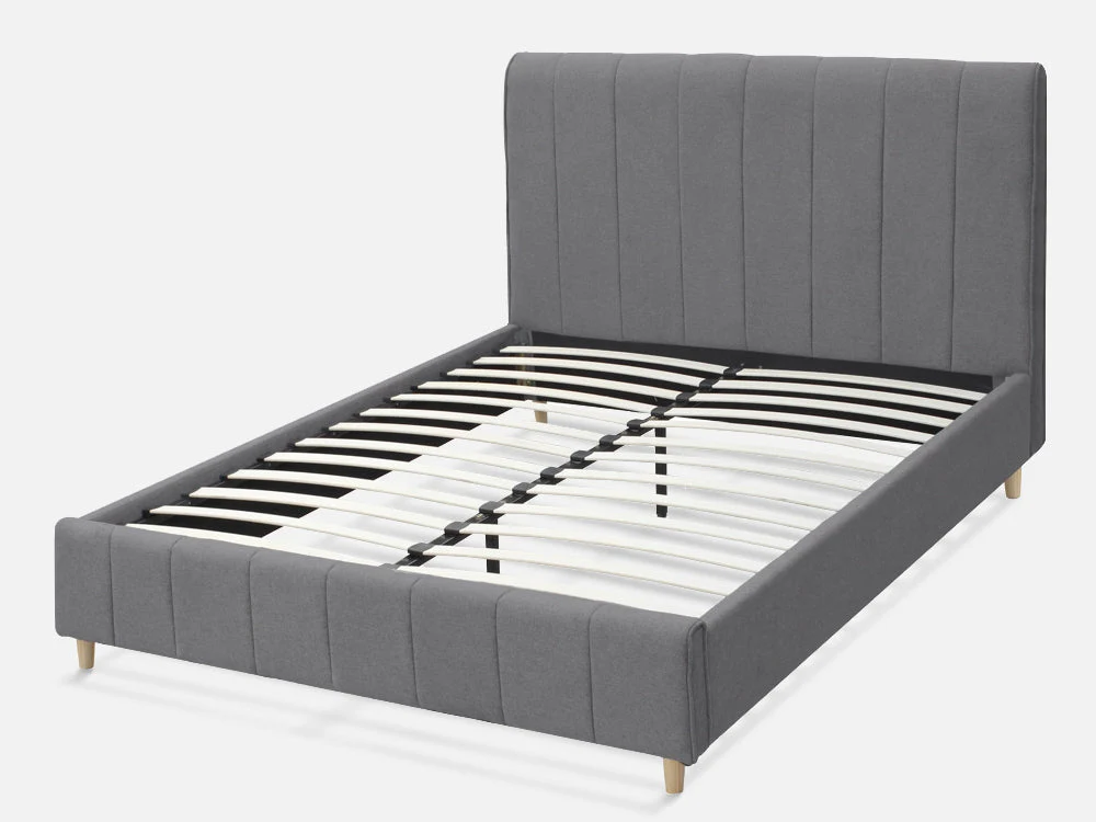 SIERRA Queen Bed Frame - GREY - Image 4