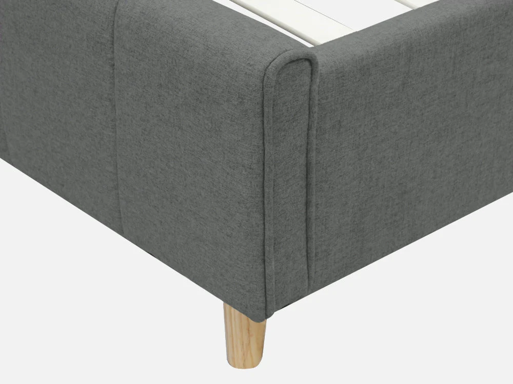 SIERRA Queen Bed Frame - GREY - Image 8