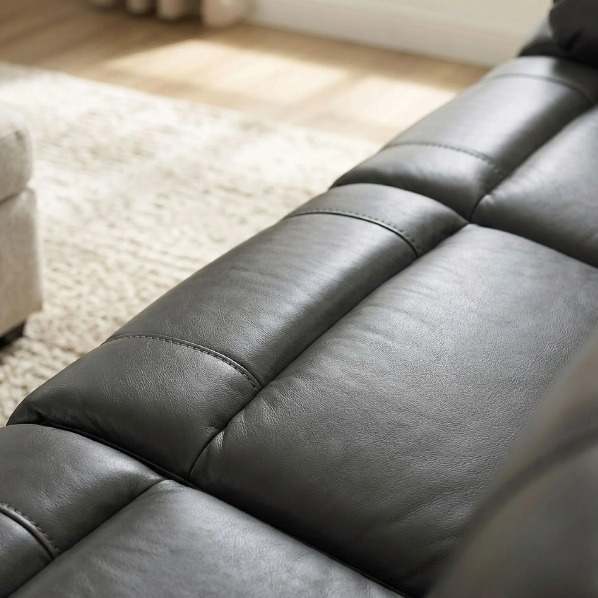 Silverdale Air Leather Electric Recliner Corner Sofa - Grey - Image 7