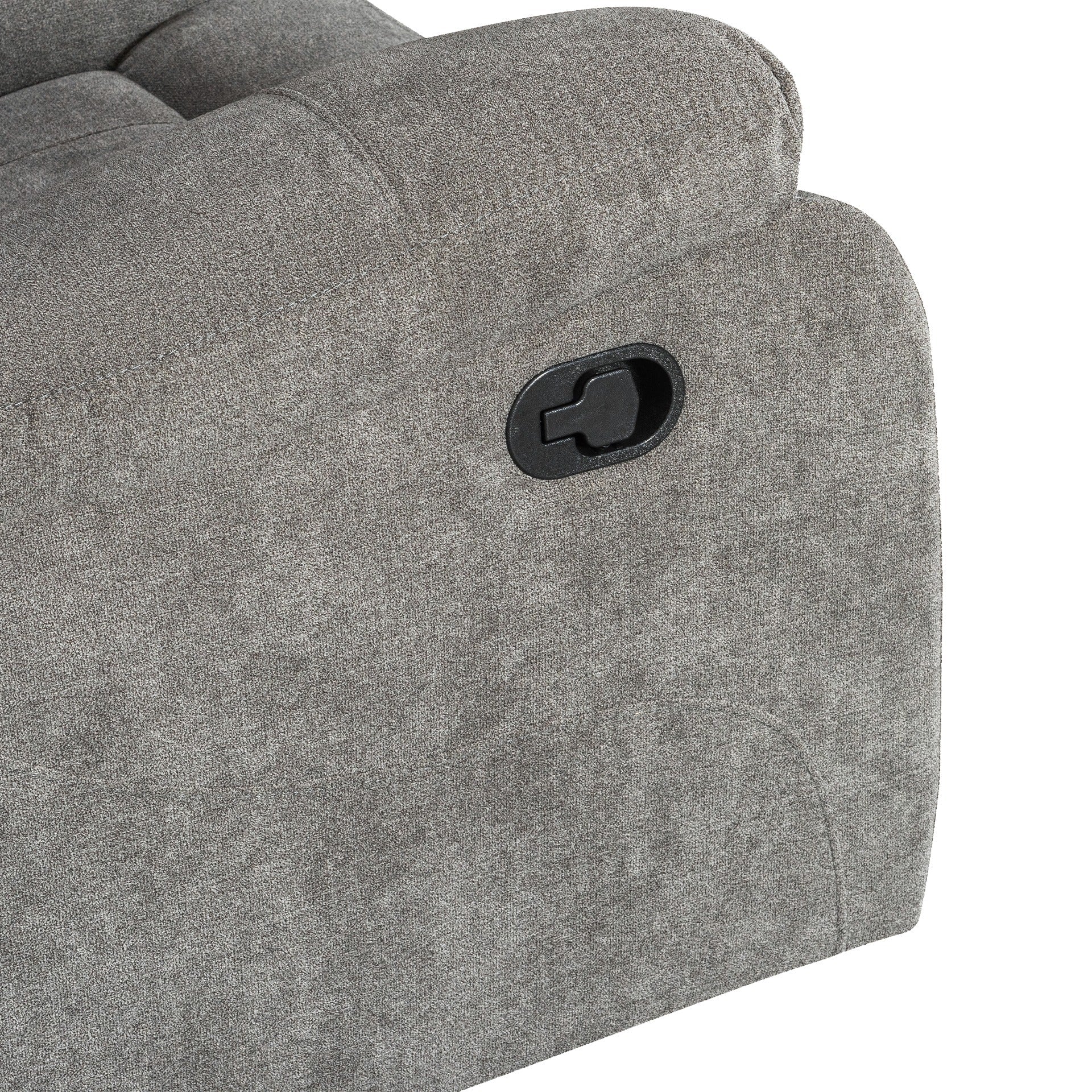 Silverdale Fabric Manual Recliner Corner Sofa - Grey - Image 12
