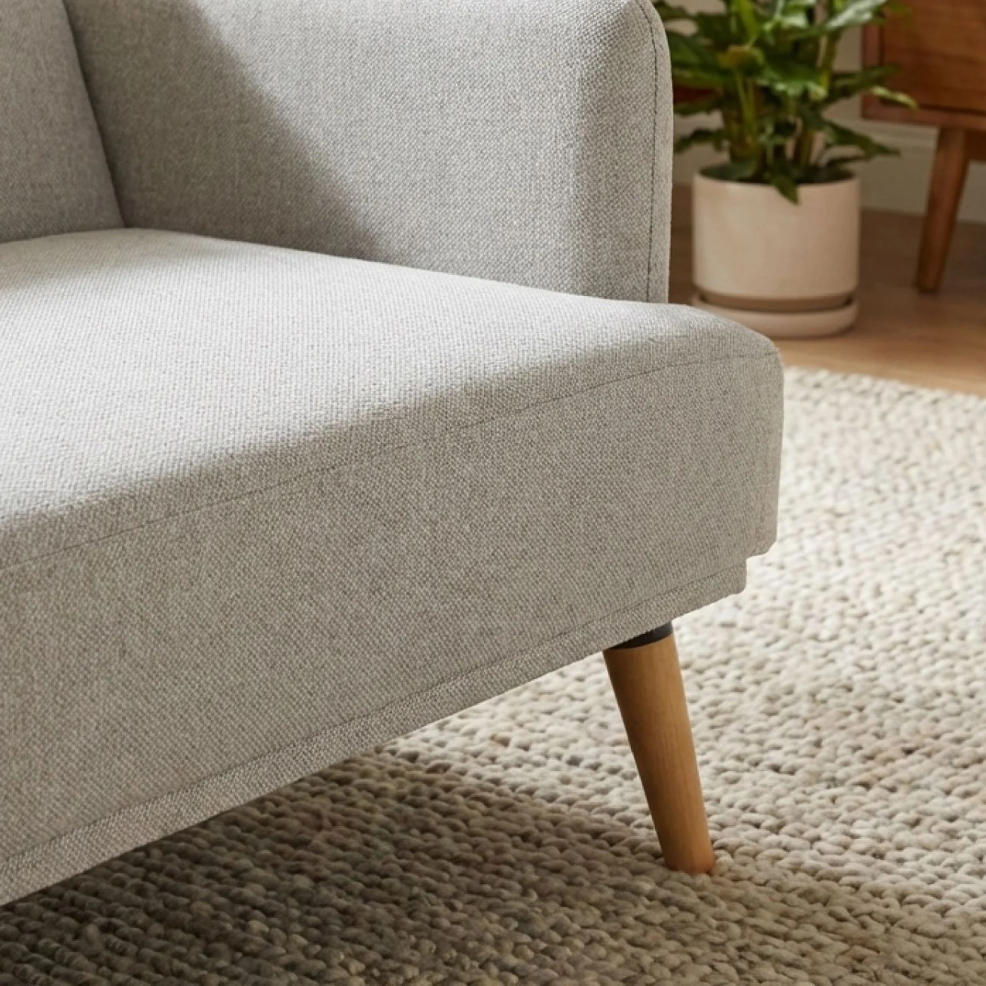 Silverton 3 Seater Sofa Bed - Light Grey - Image 6