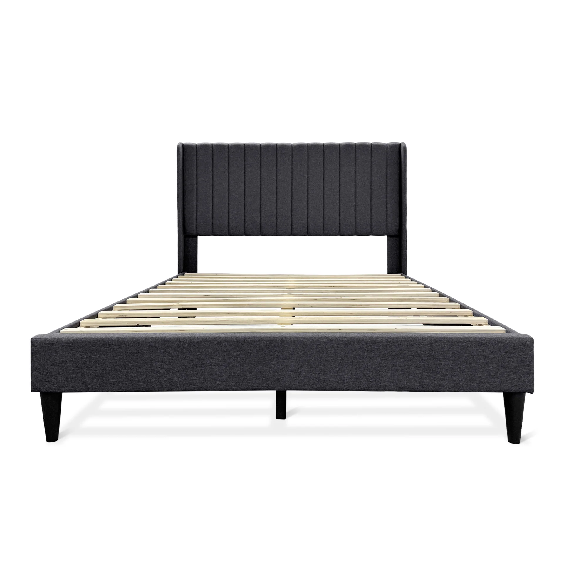 Simien Double Fabric Bed Frame - Mid Grey - Image 7