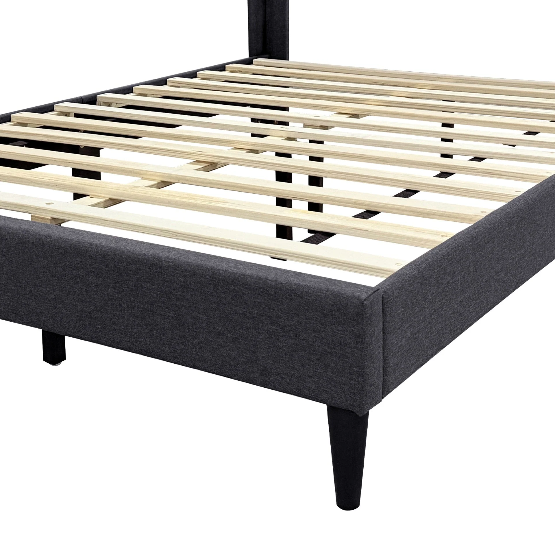 Simien Double Fabric Bed Frame - Mid Grey - Image 9