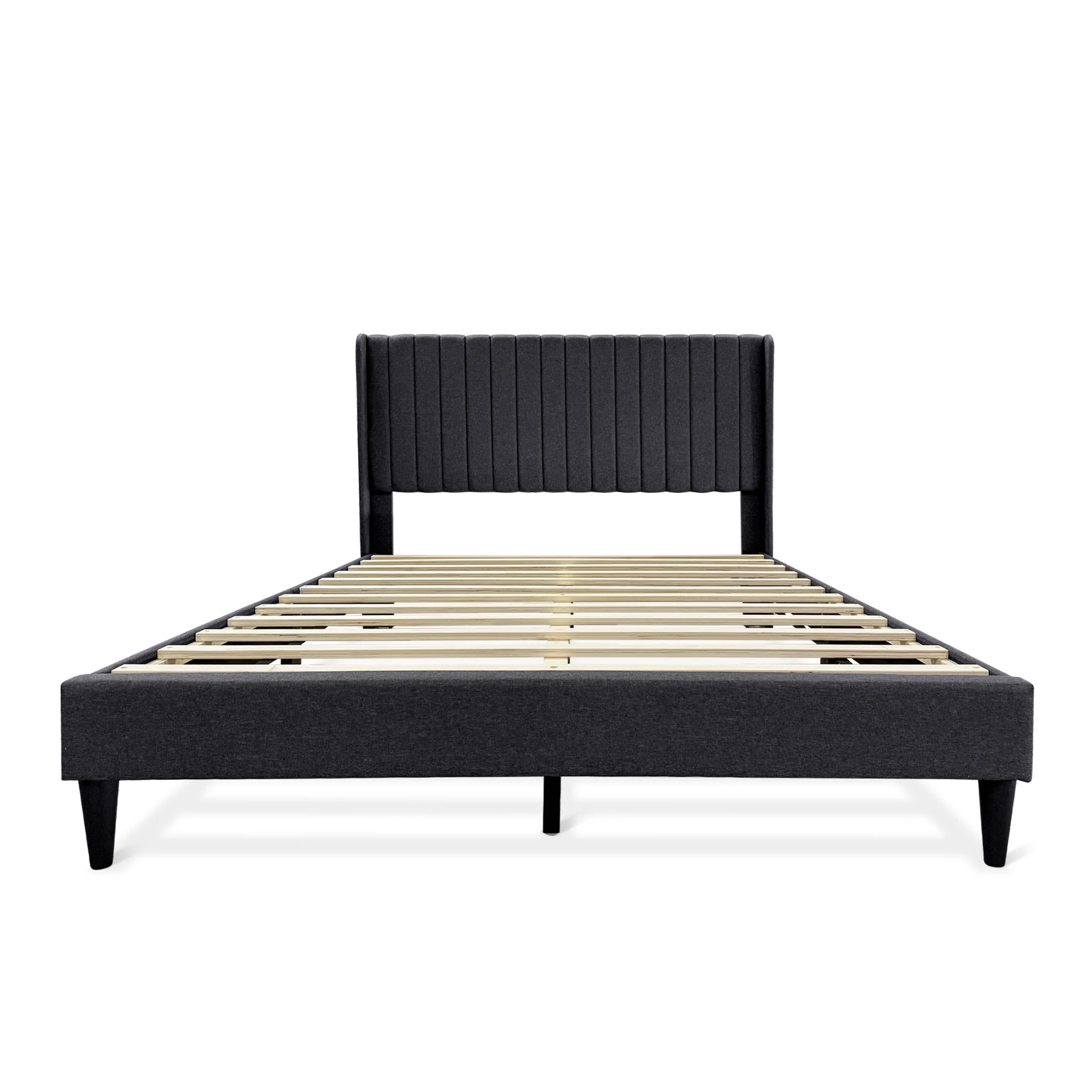 Simien Queen Fabric Bed Frame - Mid Grey - Image 8