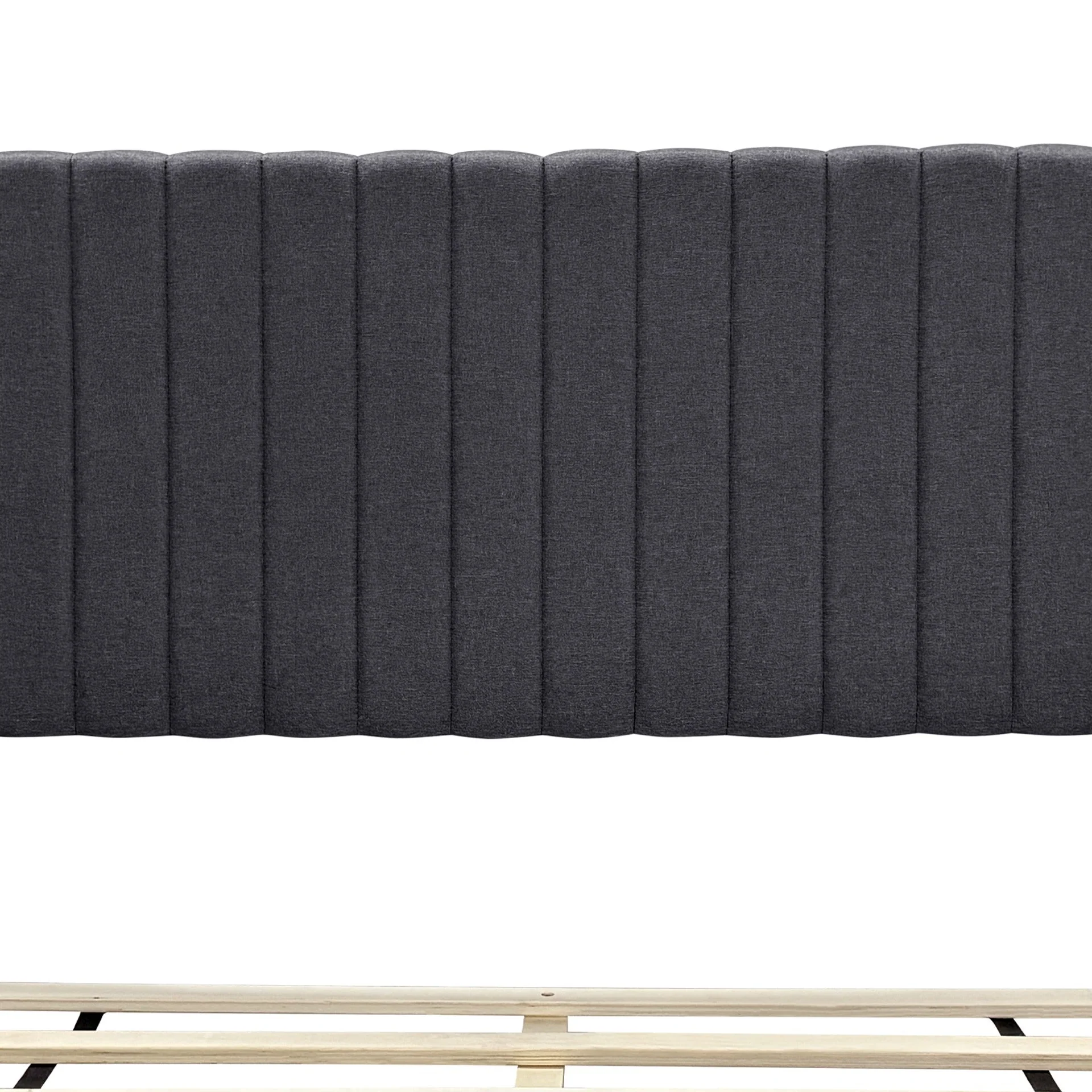 Simien Queen Fabric Bed Frame - Mid Grey - Image 9
