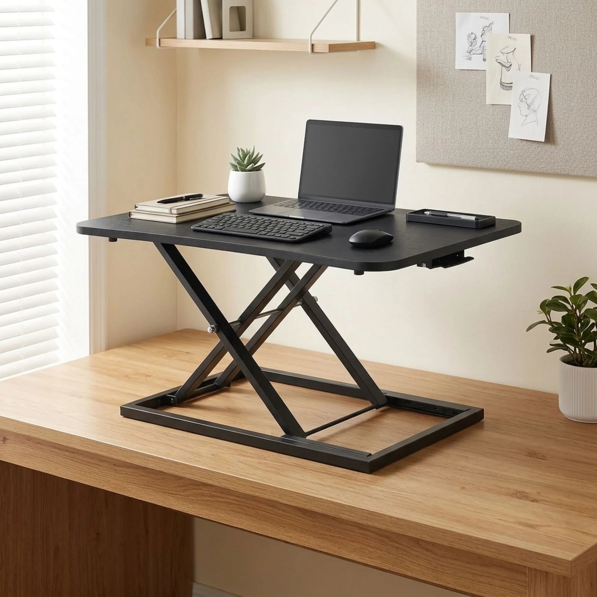 Sit-Stand Desk Converter - Black - Image 4
