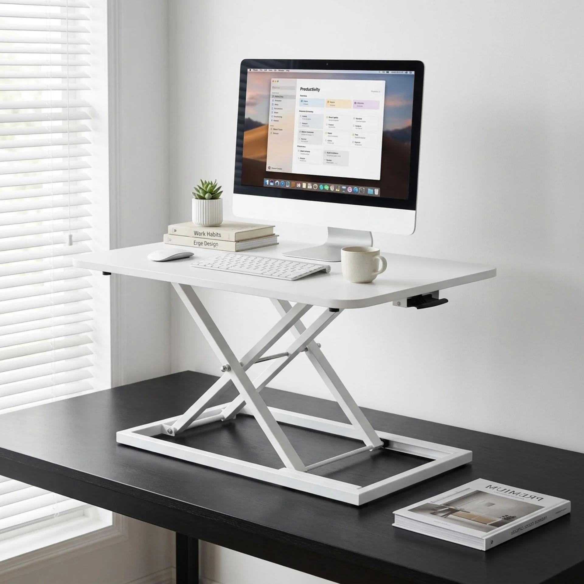 Sit-Stand Desk Converter - White