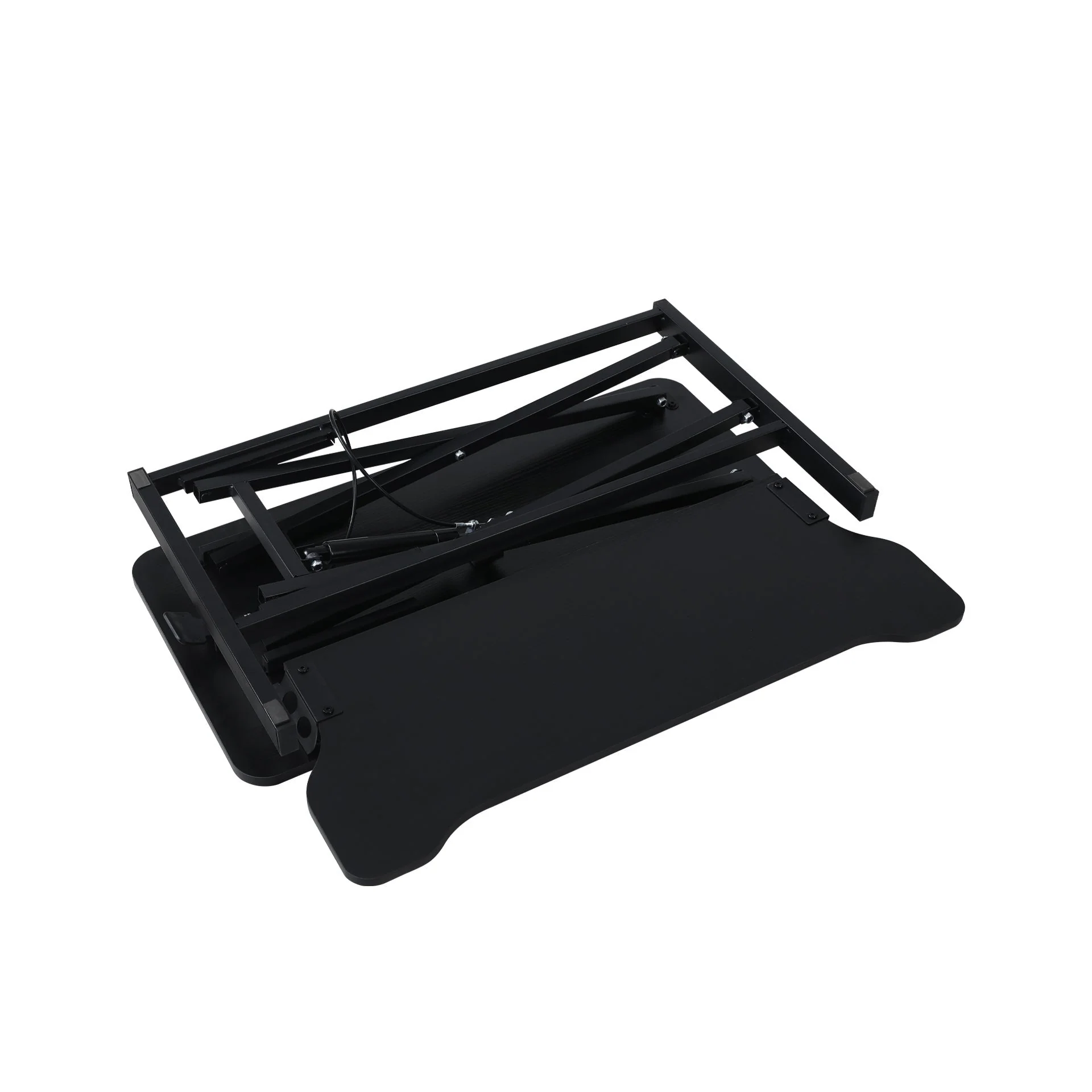 Sit-Stand Desk Converter with Keyboard Tray - Black - Image 12