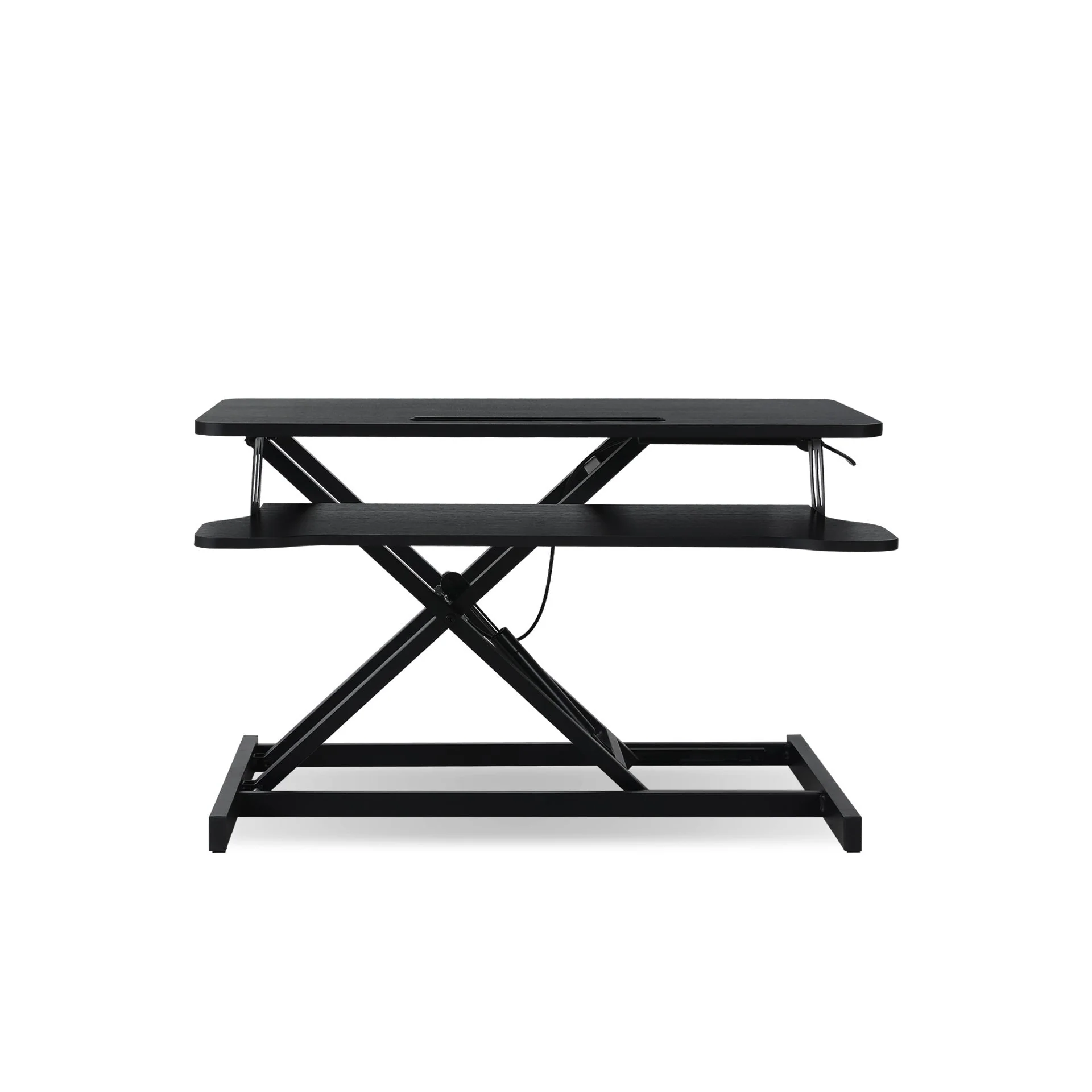 Sit-Stand Desk Converter with Keyboard Tray - Black - Image 8