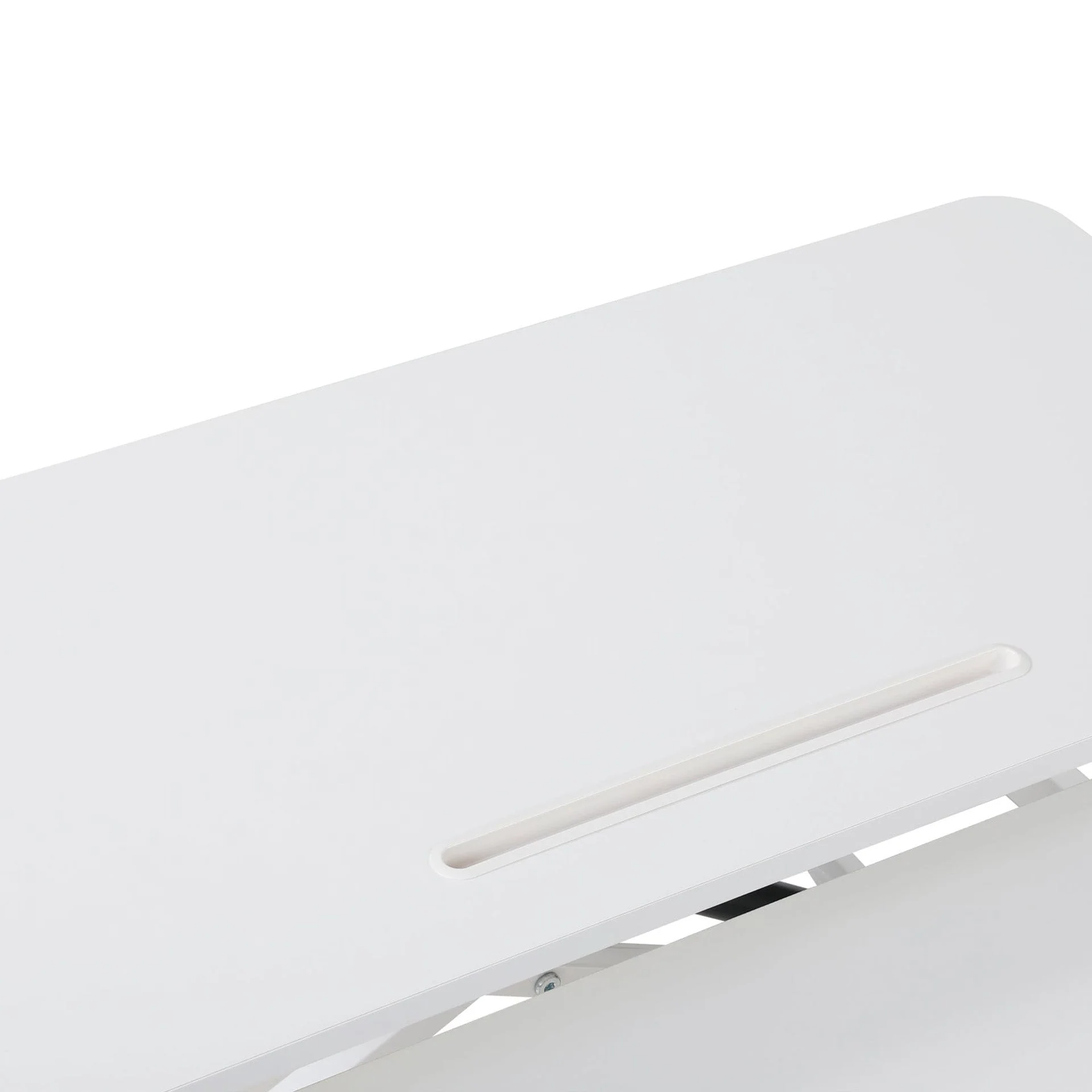 Sit-Stand Desk Converter with Keyboard Tray - White - Image 11
