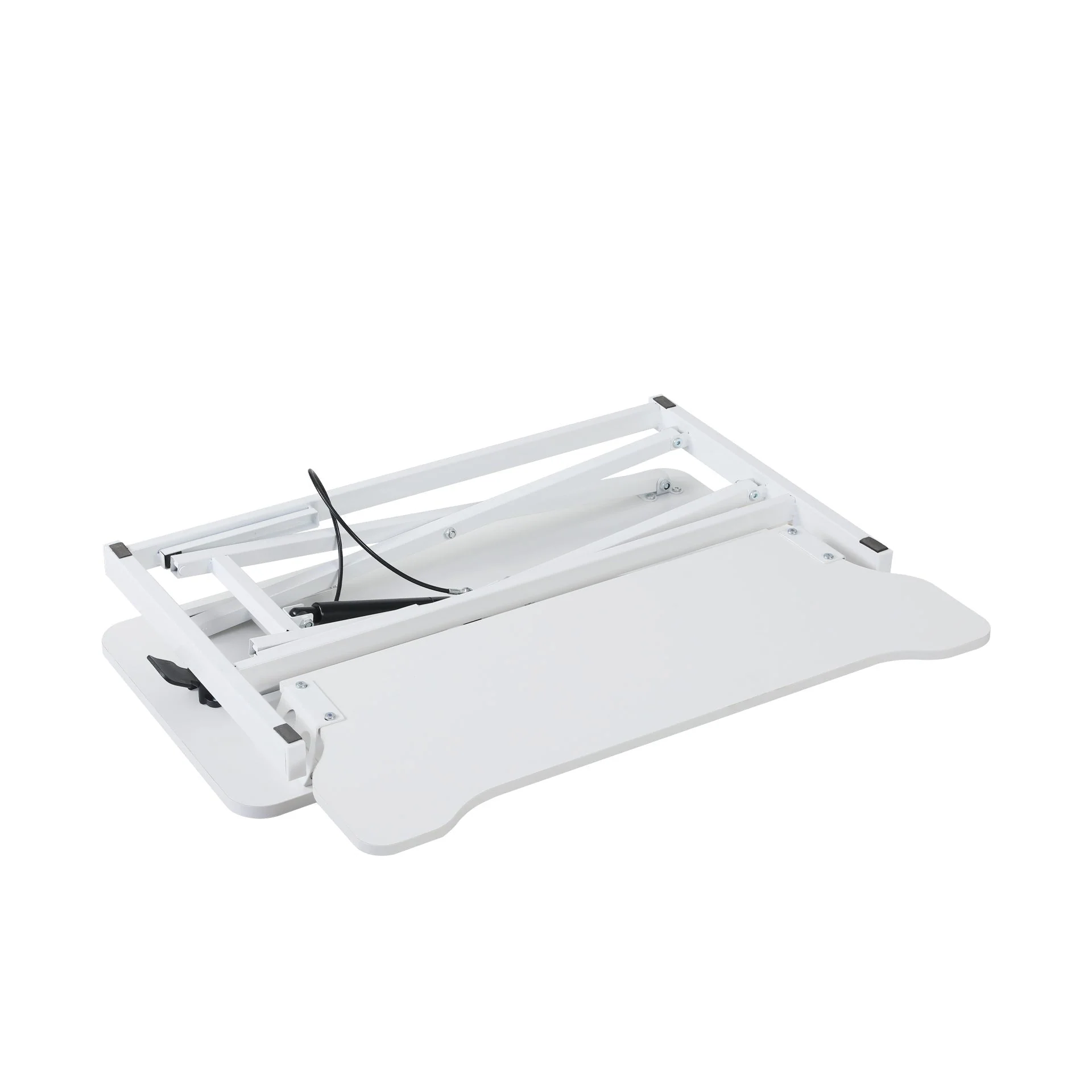 Sit-Stand Desk Converter with Keyboard Tray - White - Image 12