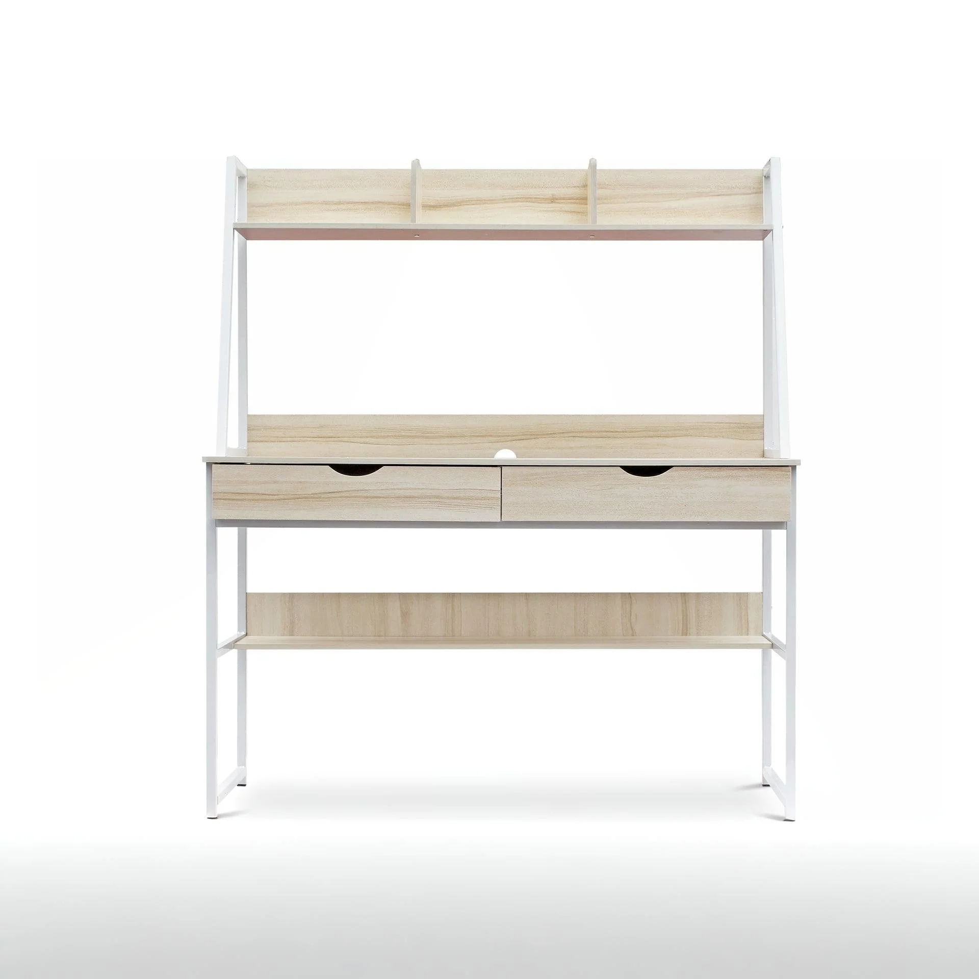 Siya 120cm Computer Desk with Drawers - Oak - Image 9