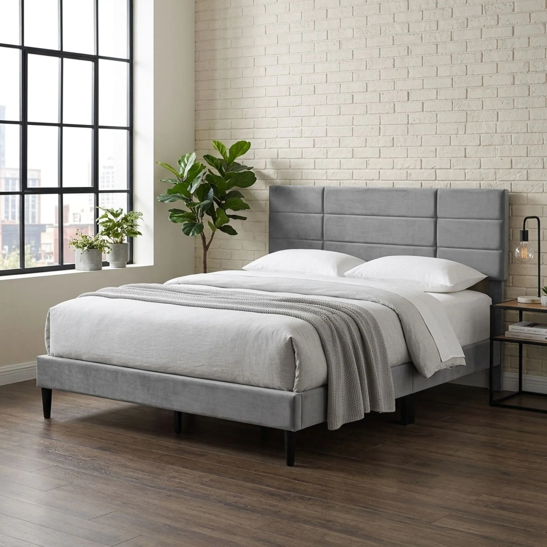Slate Queen Bed Frame - Grey - Image 5