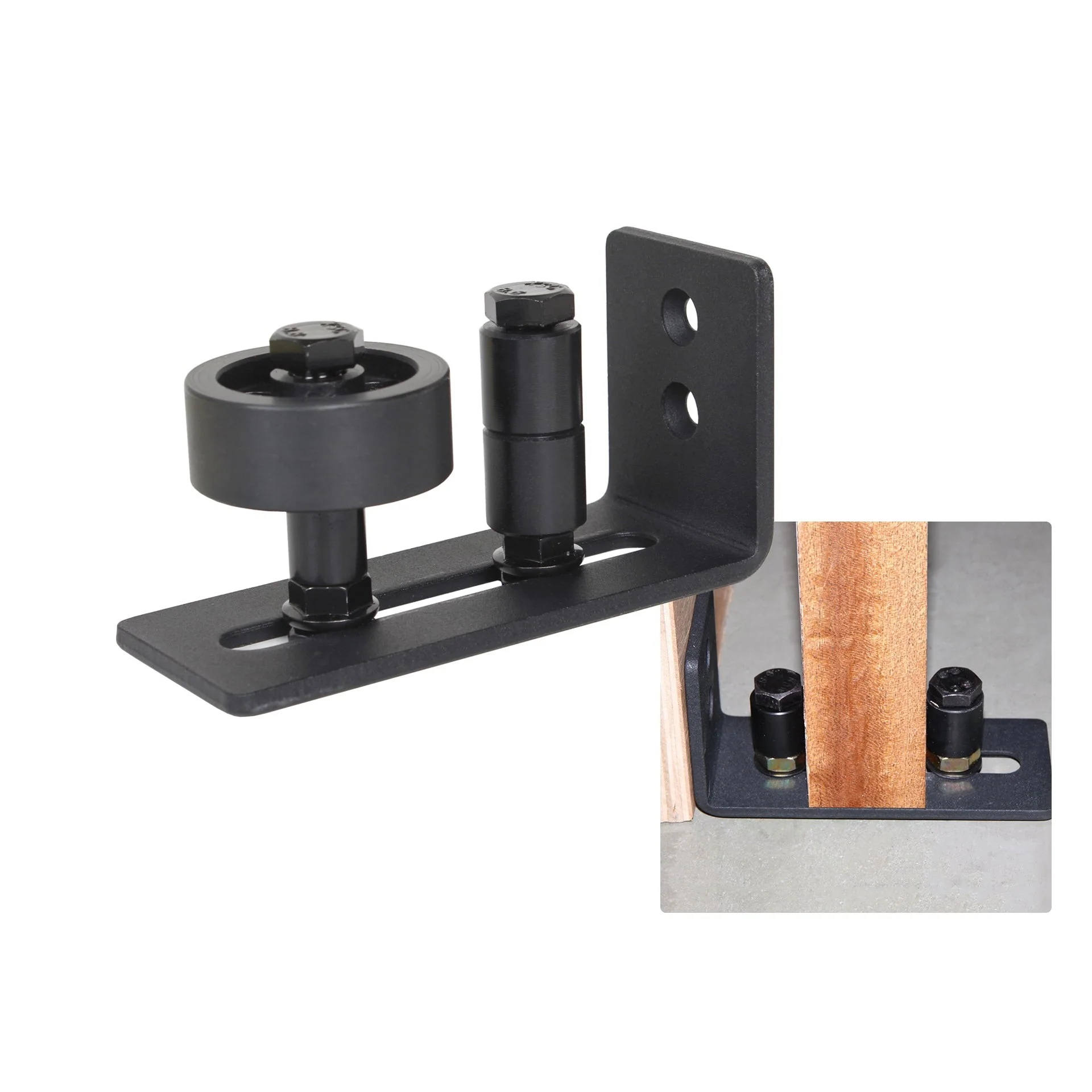 Sliding Barn Door Hardware Floor Guide Wall Guide Set - Image 2