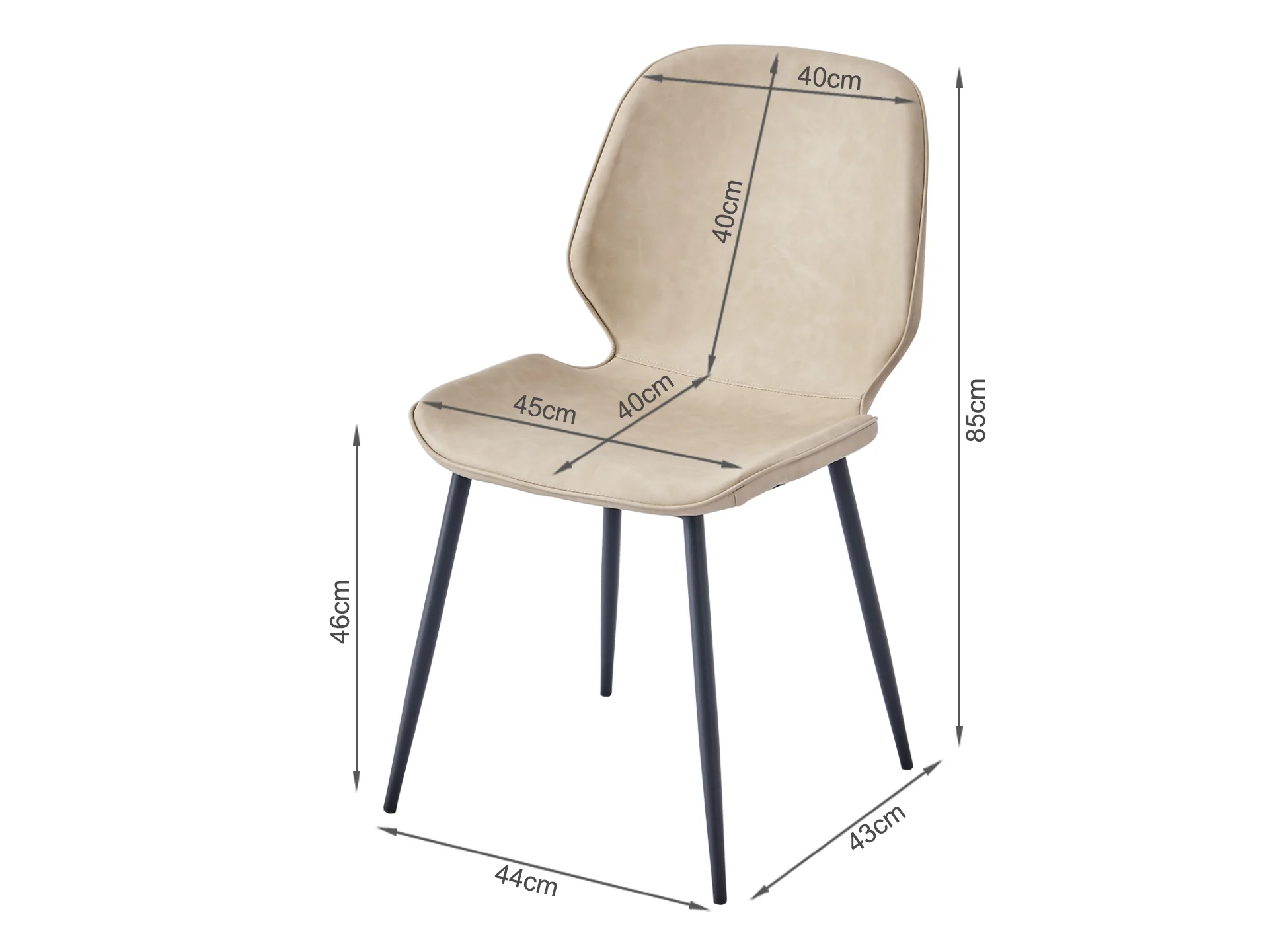 SLOANE 4PCS Dining Chair - BEIGE - Image 12