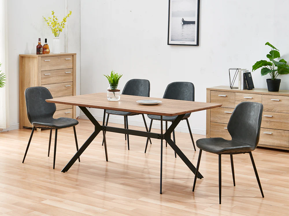 SLOANE 4PCS Dining Chair - DARK GREY - Image 2