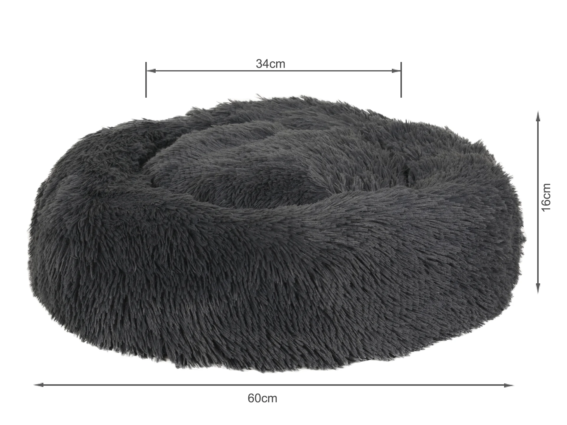 Soft Plush Pet Bed - GREY - Image 7