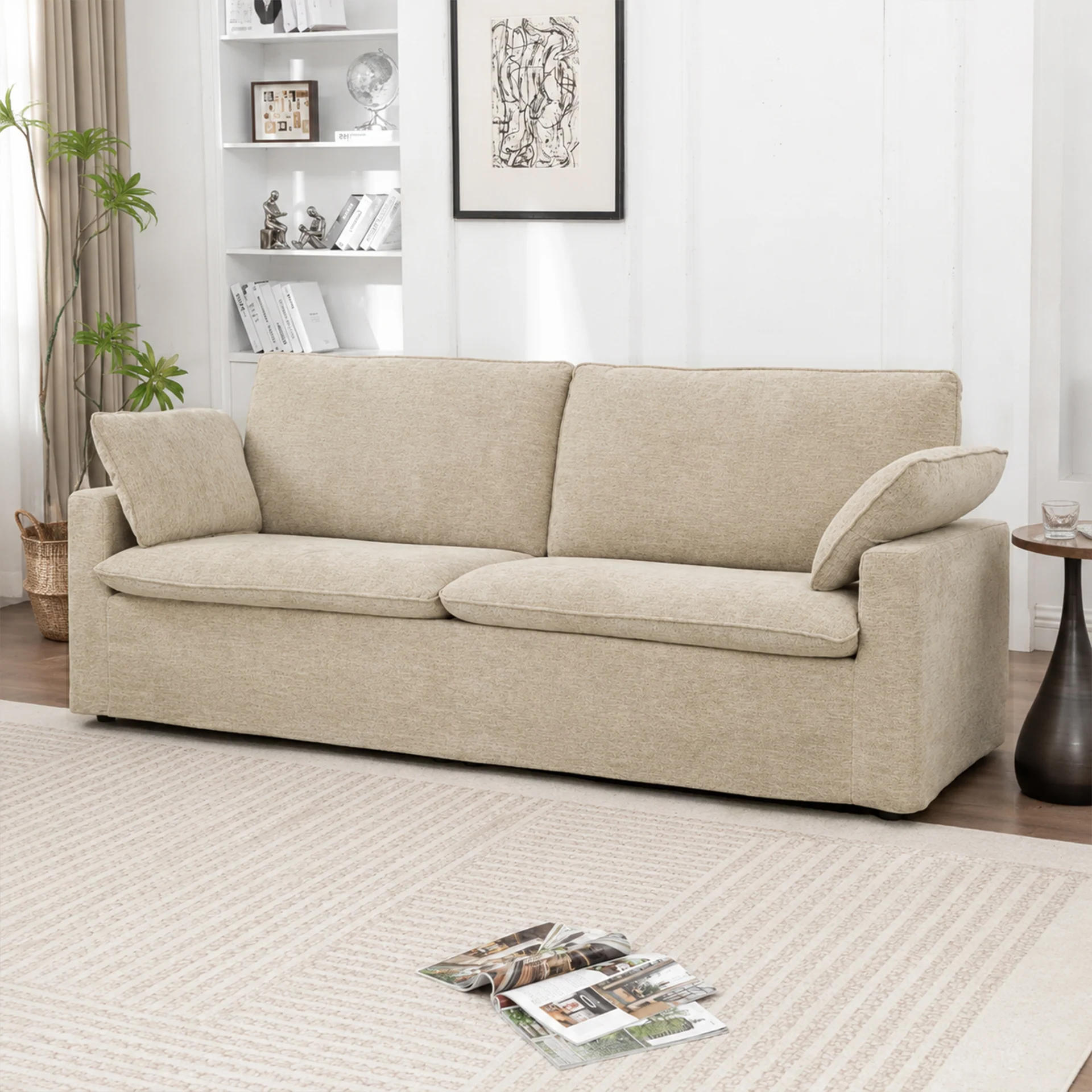 Solace 3 Seater Sofa - Taupe - Image 4