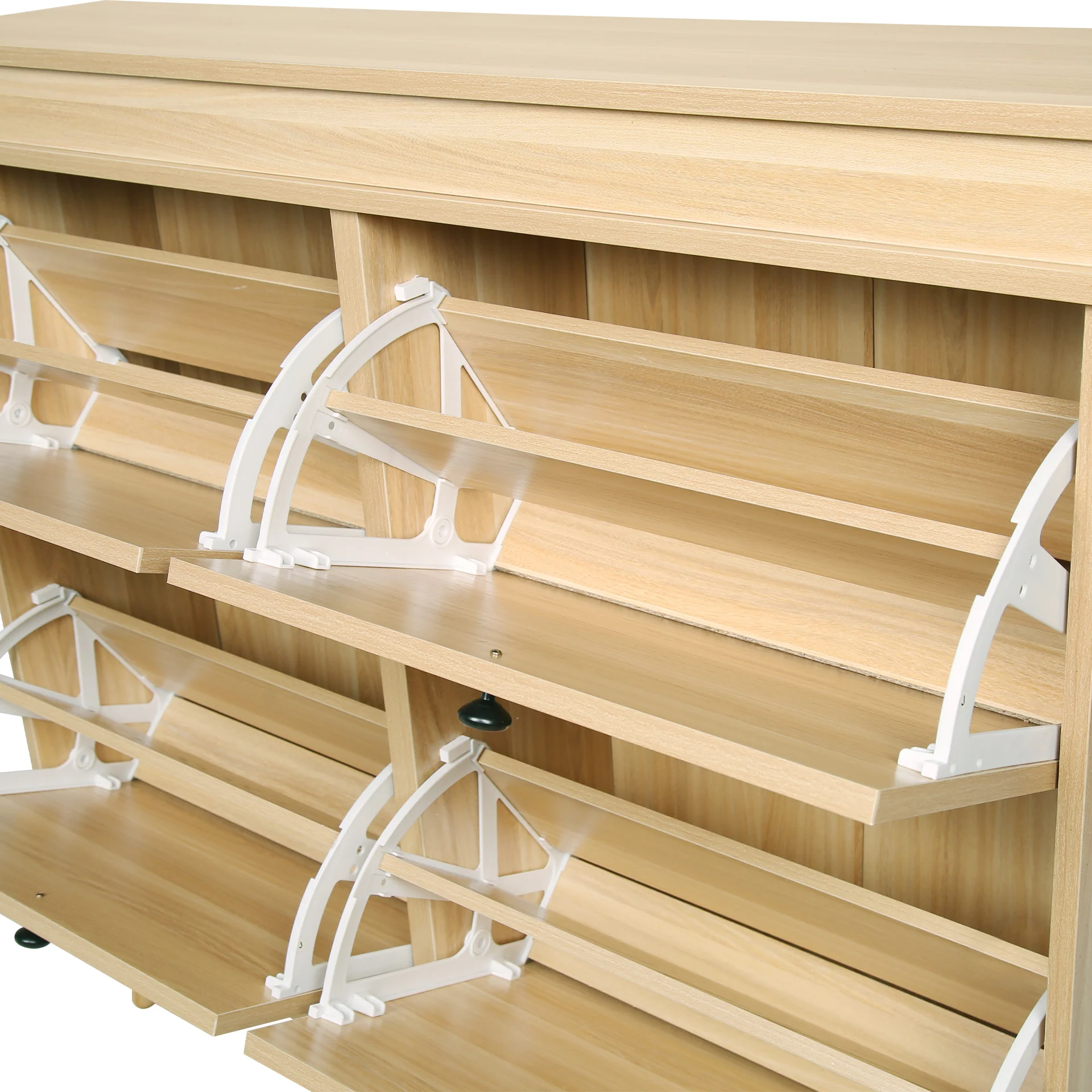 Solma 4 Drawer Shoe Cabinet Storage Rack - White Elm - Image 12