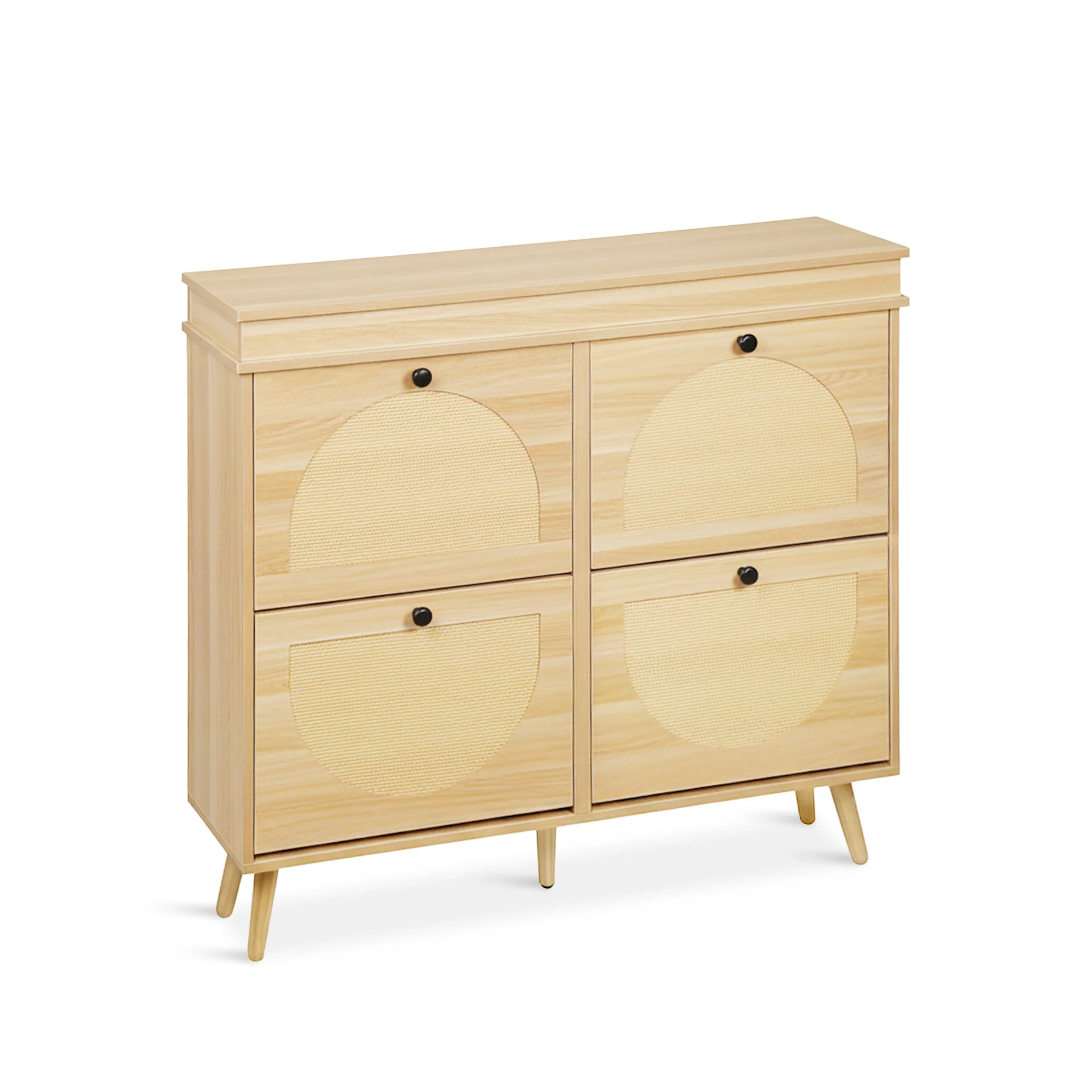 Solma 4 Drawer Shoe Cabinet Storage Rack - White Elm - Image 7