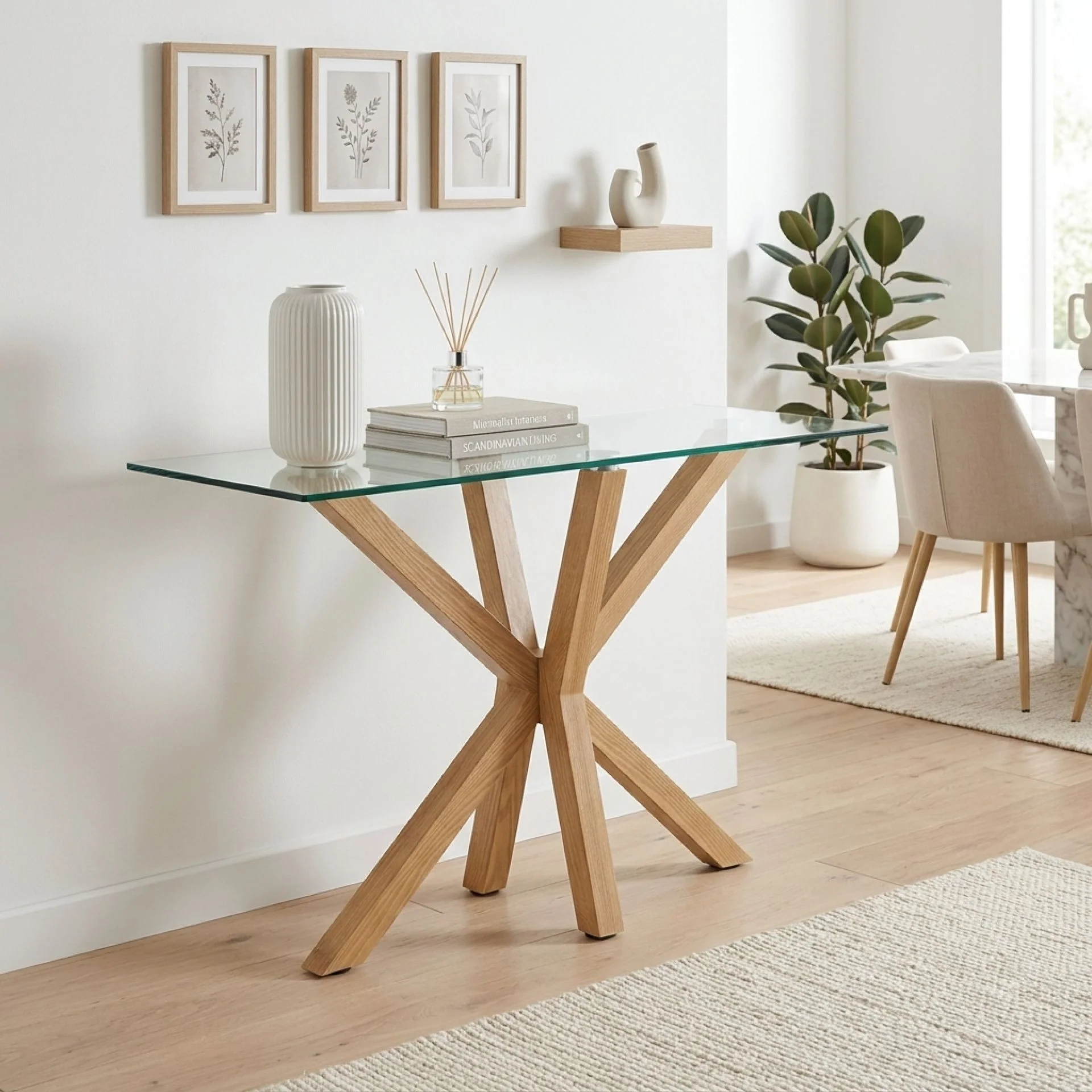Stelvia Console Table 120x40cm - Light Oak - Image 3