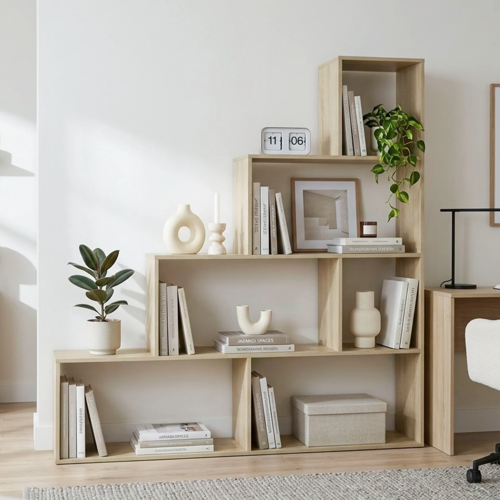 Stepa Bookshelf Display Shelf - Oak - Image 3