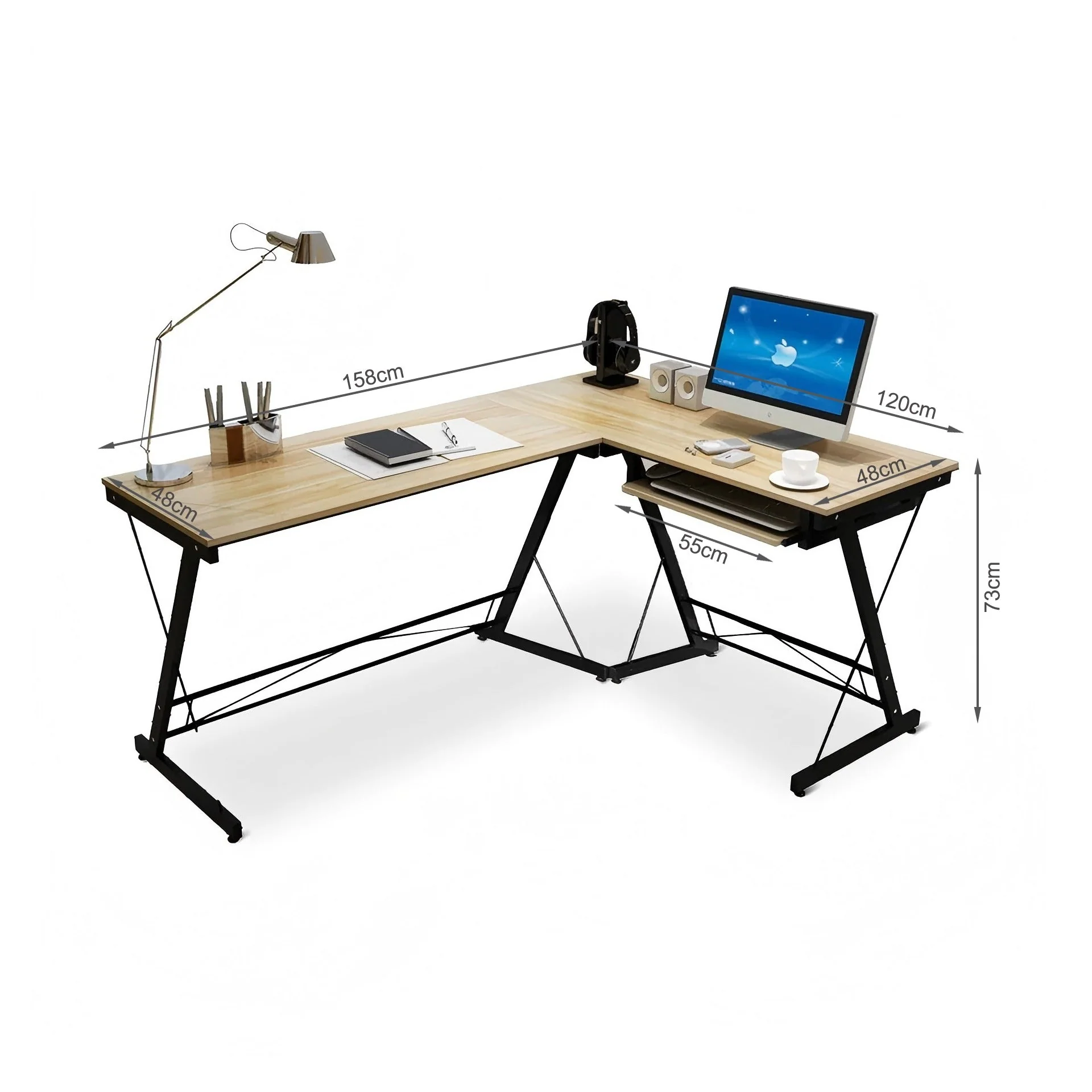 Steven Computer Corner Desk - Natural - Image 5