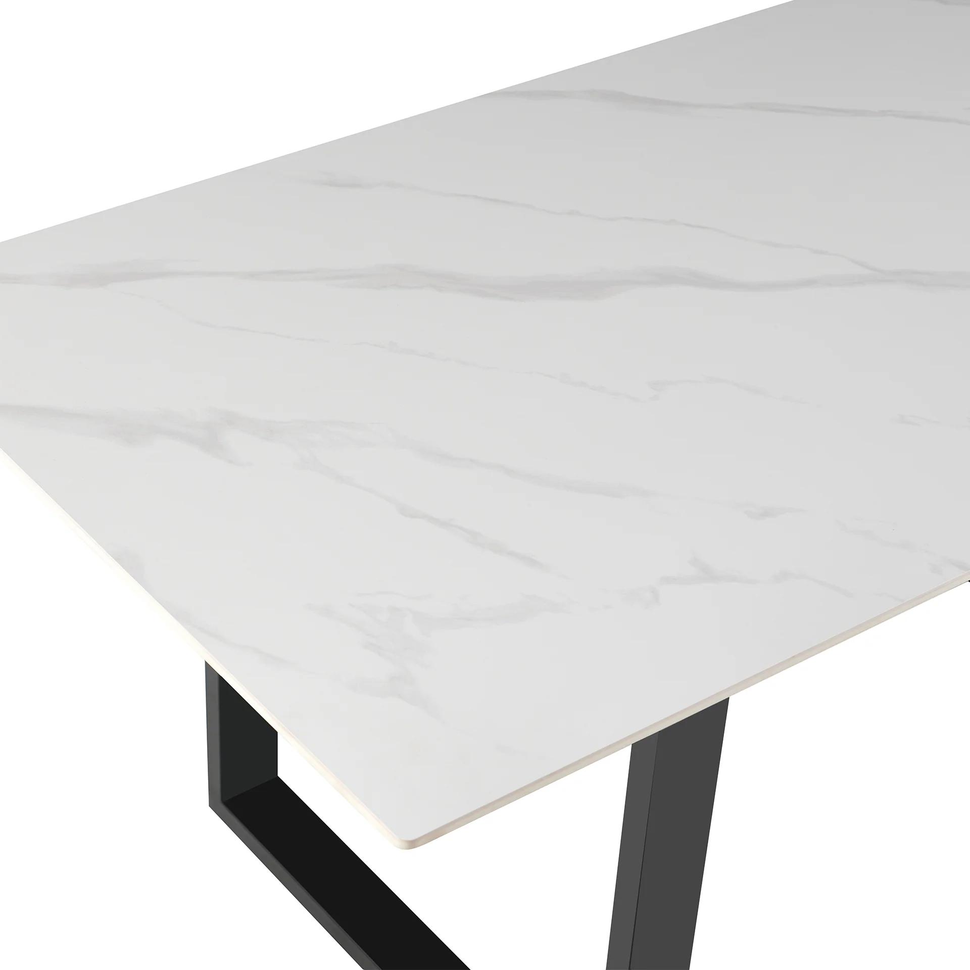 Bridger Matt Ceramic Dining Table 180 x 90cm - Snow White - Image 10