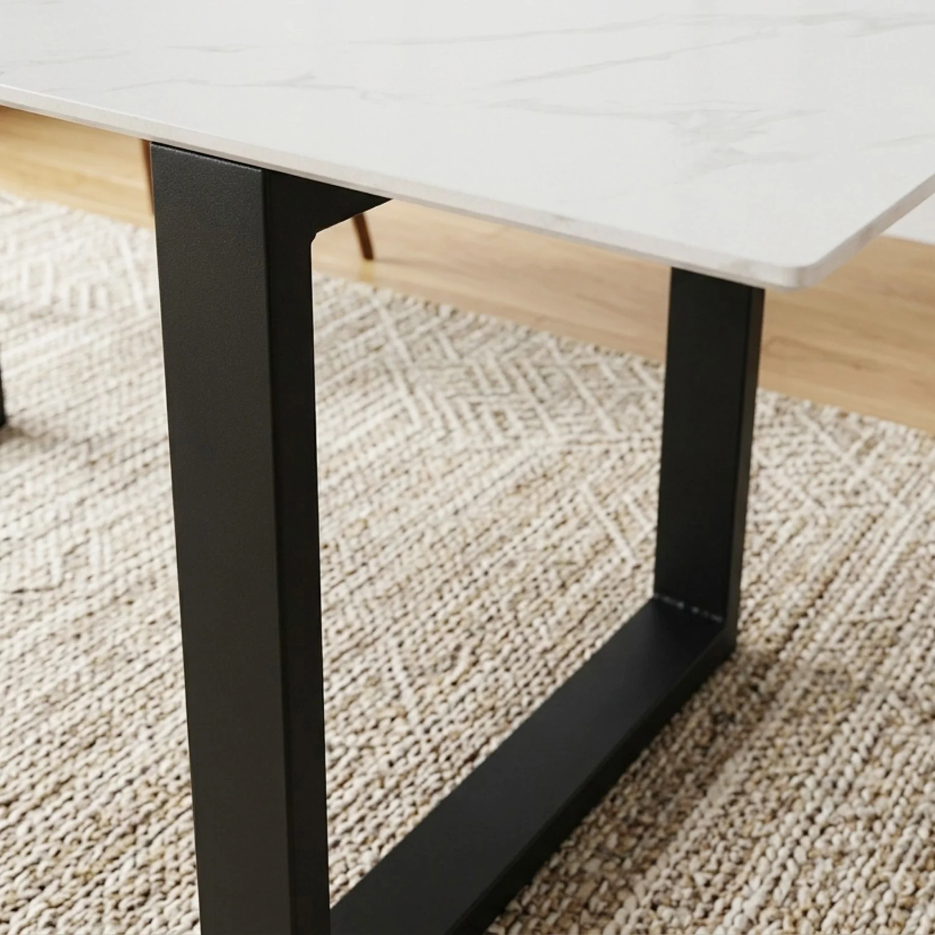 Bridger Matt Ceramic Dining Table 180 x 90cm - Snow White - Image 6