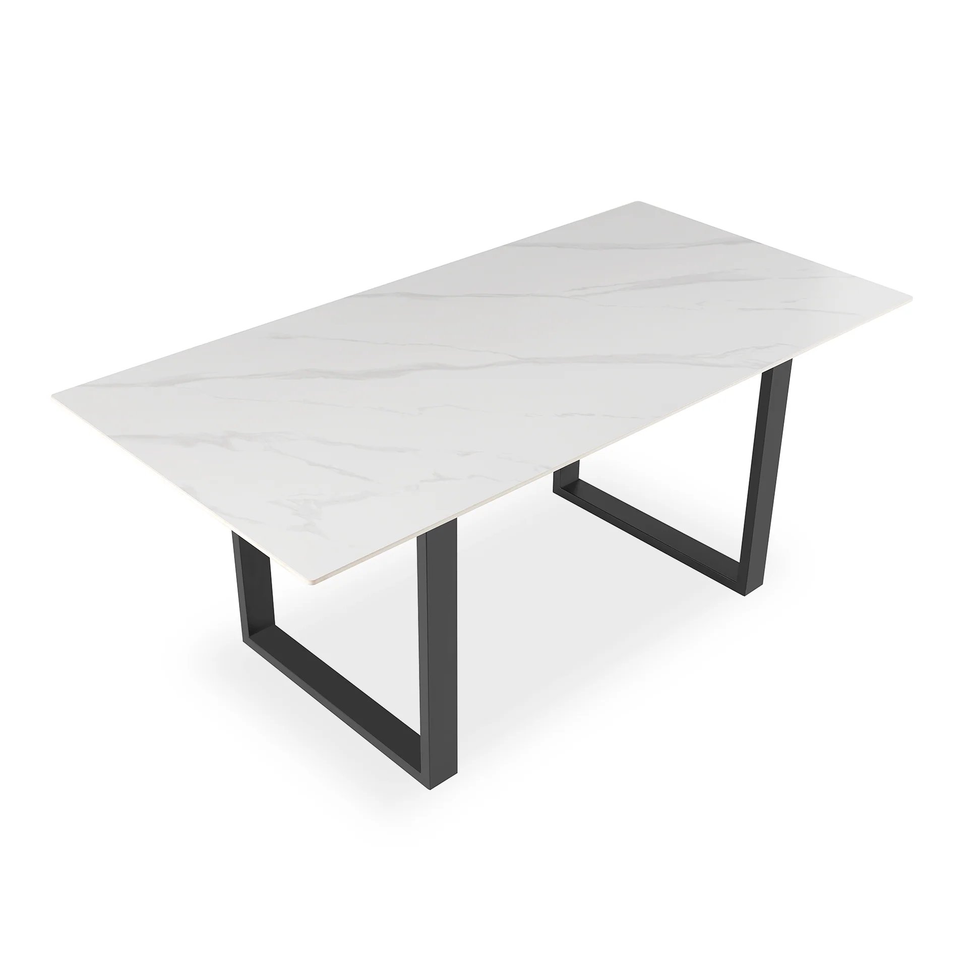 Bridger Matt Ceramic Dining Table 180 x 90cm - Snow White - Image 9
