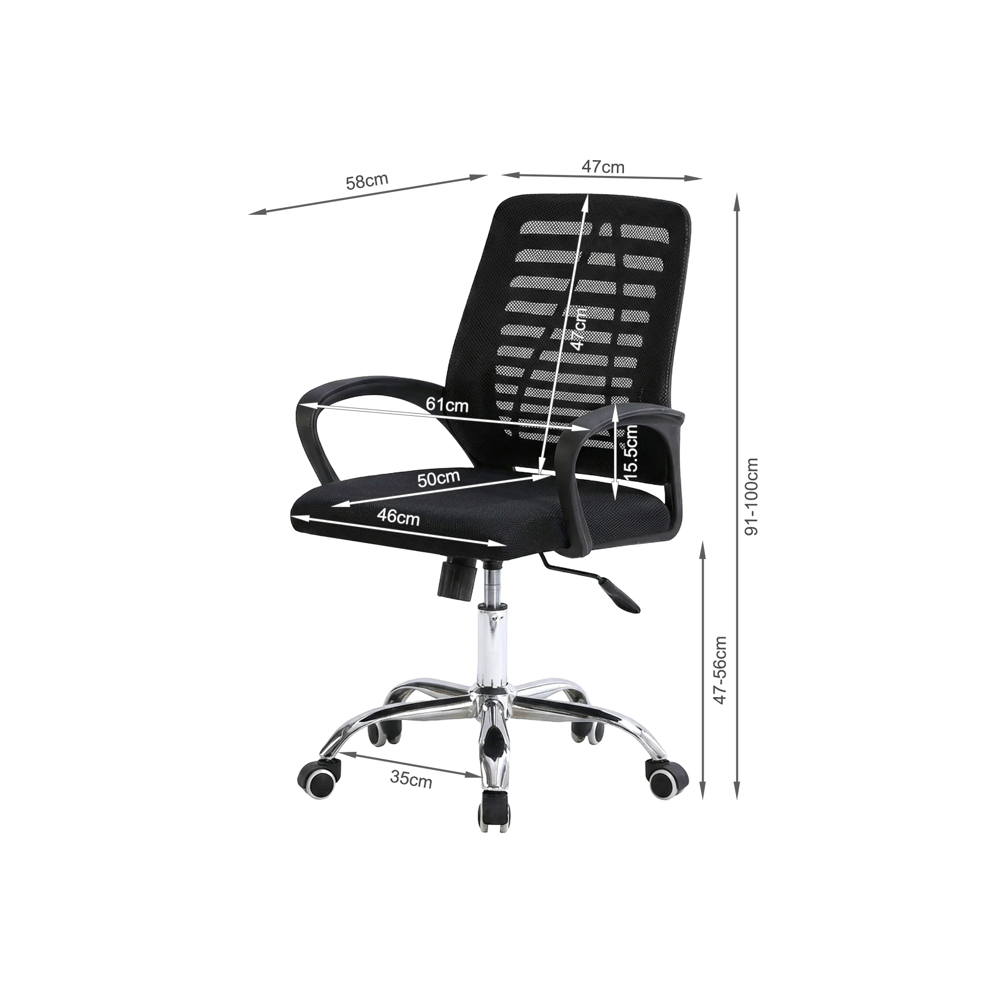 Strix Office Chair - Black - Image 14