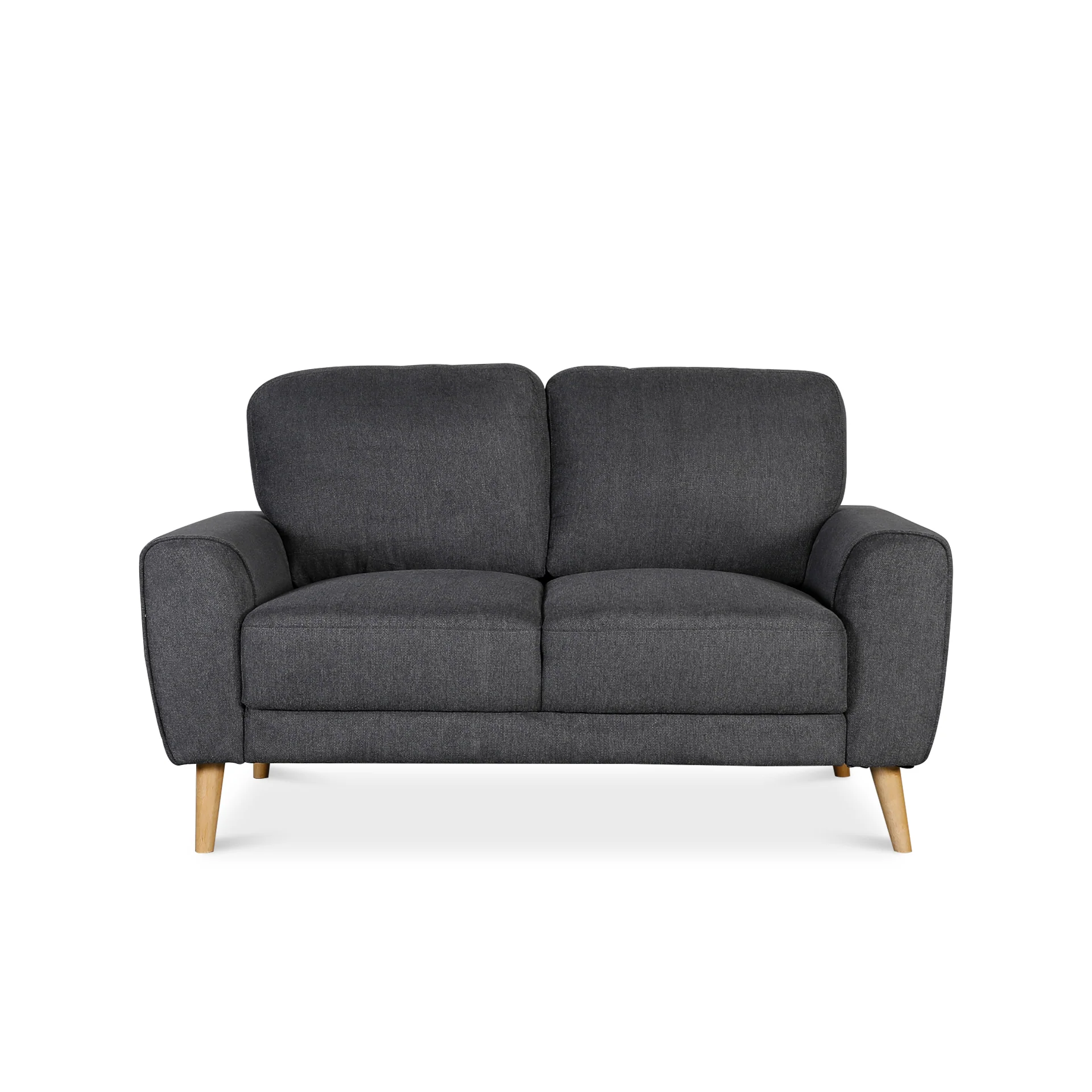 Suki Linen 2 Seater Sofa - Dark Grey - Image 7