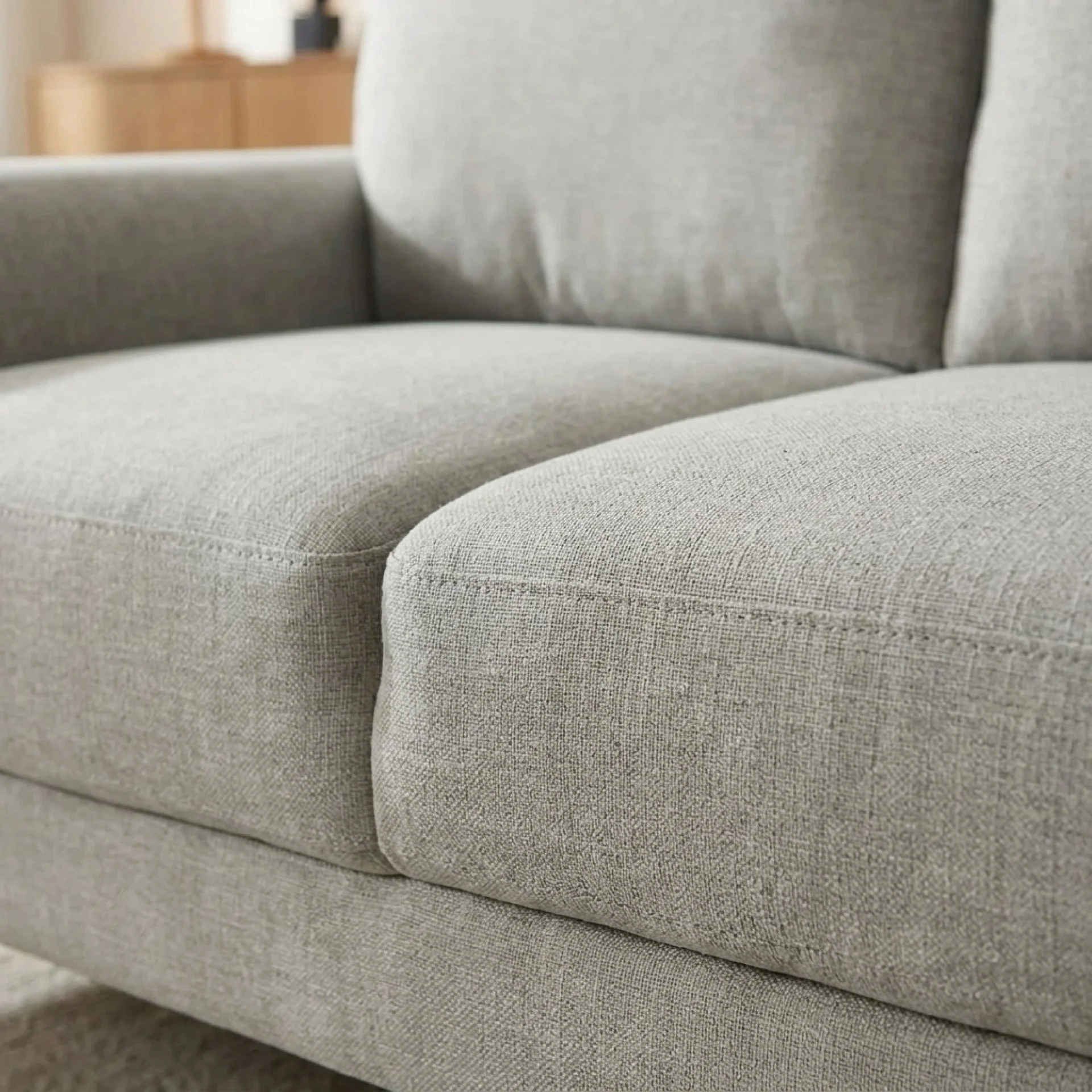 Suki Linen 2 Seater Sofa - Grey - Image 8