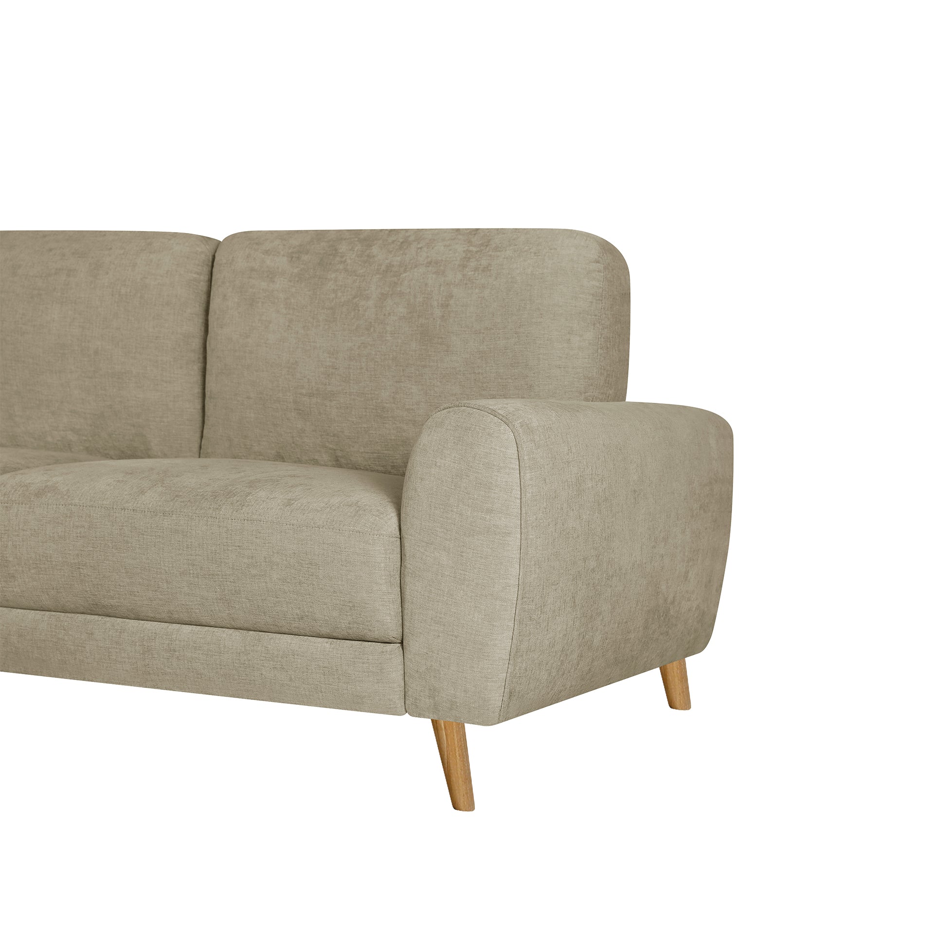 Suki Linen 3 Seater Sofa - Beige - Image 13