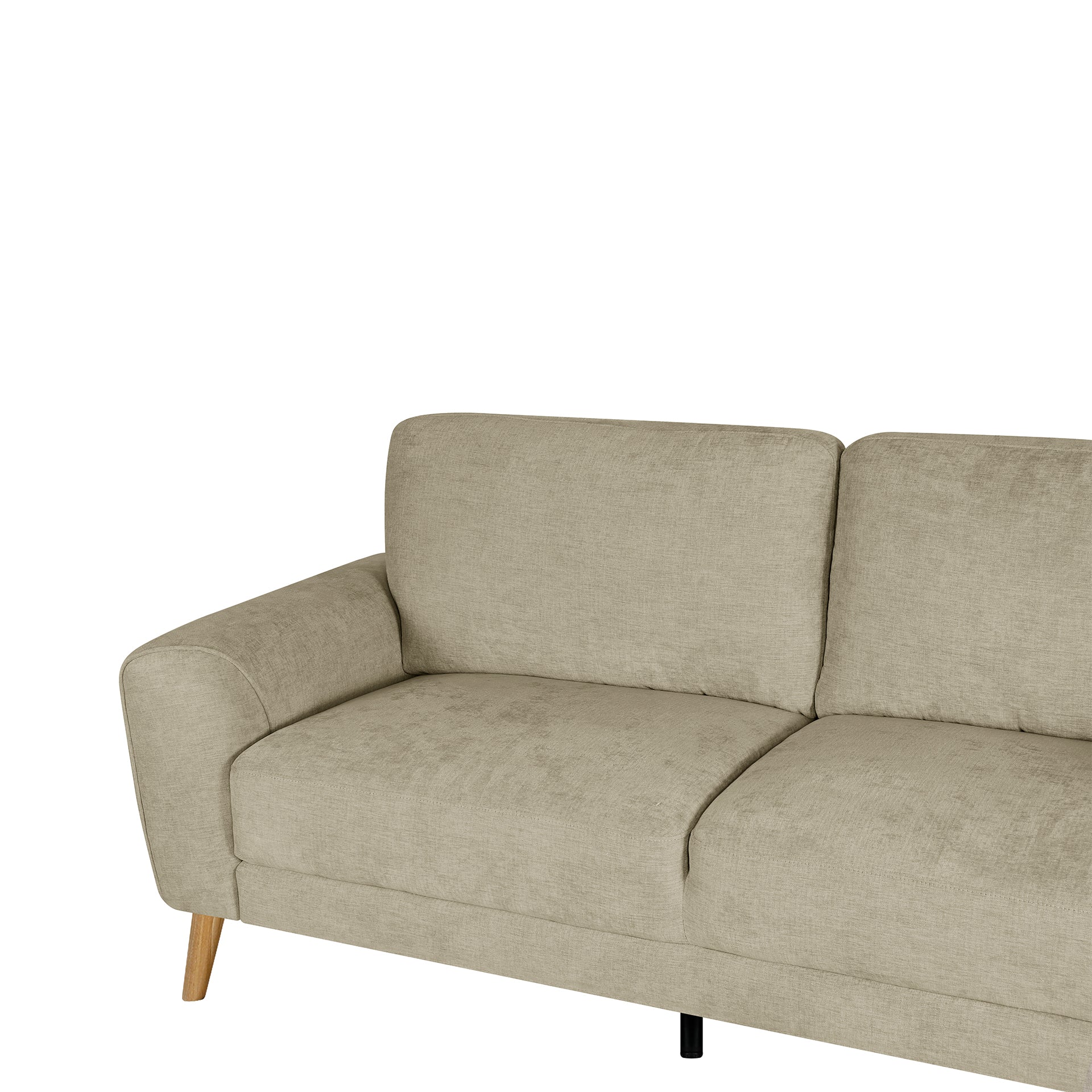 Suki Linen 3 Seater Sofa - Beige - Image 14