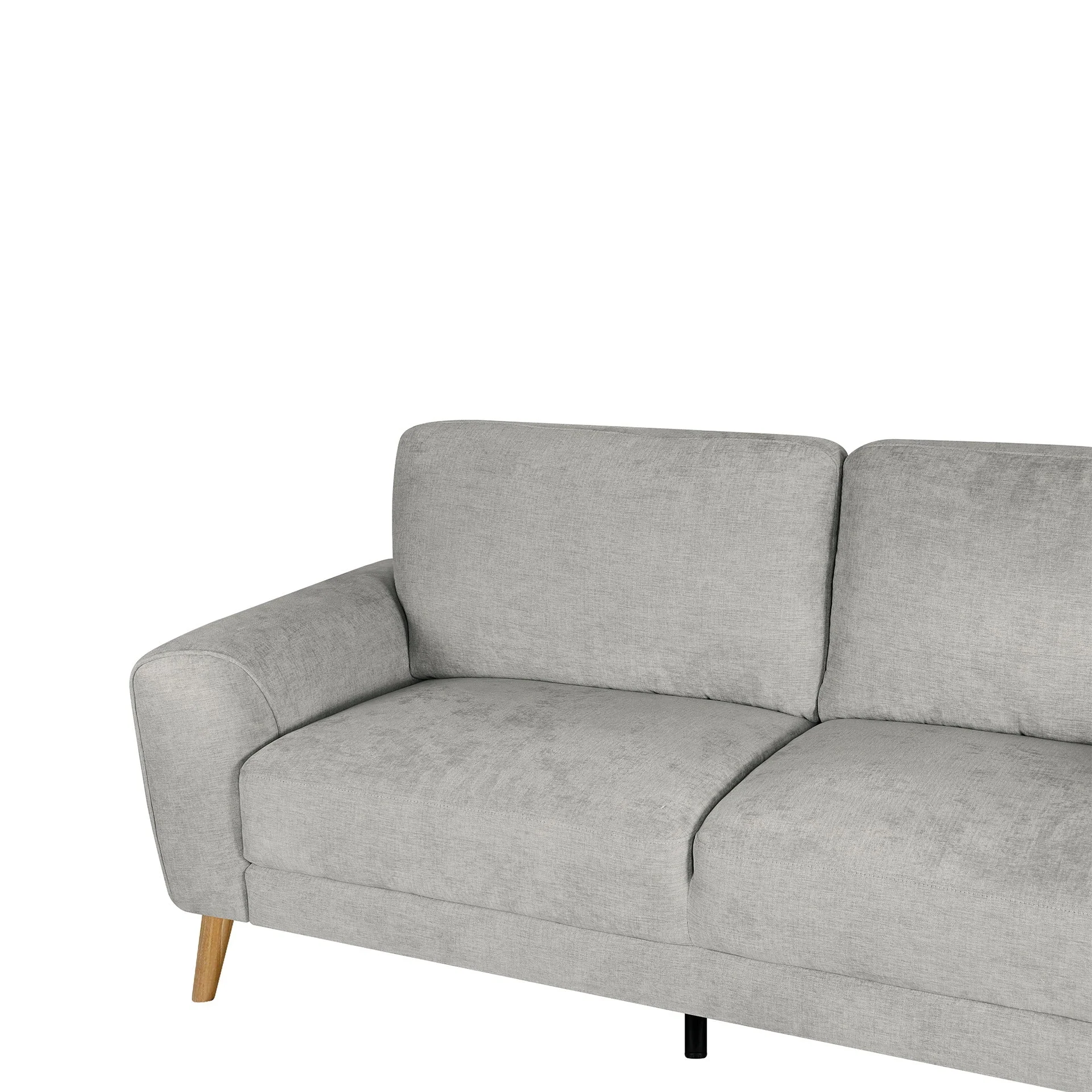 Suki Linen 3 Seater Sofa - Grey - Image 12