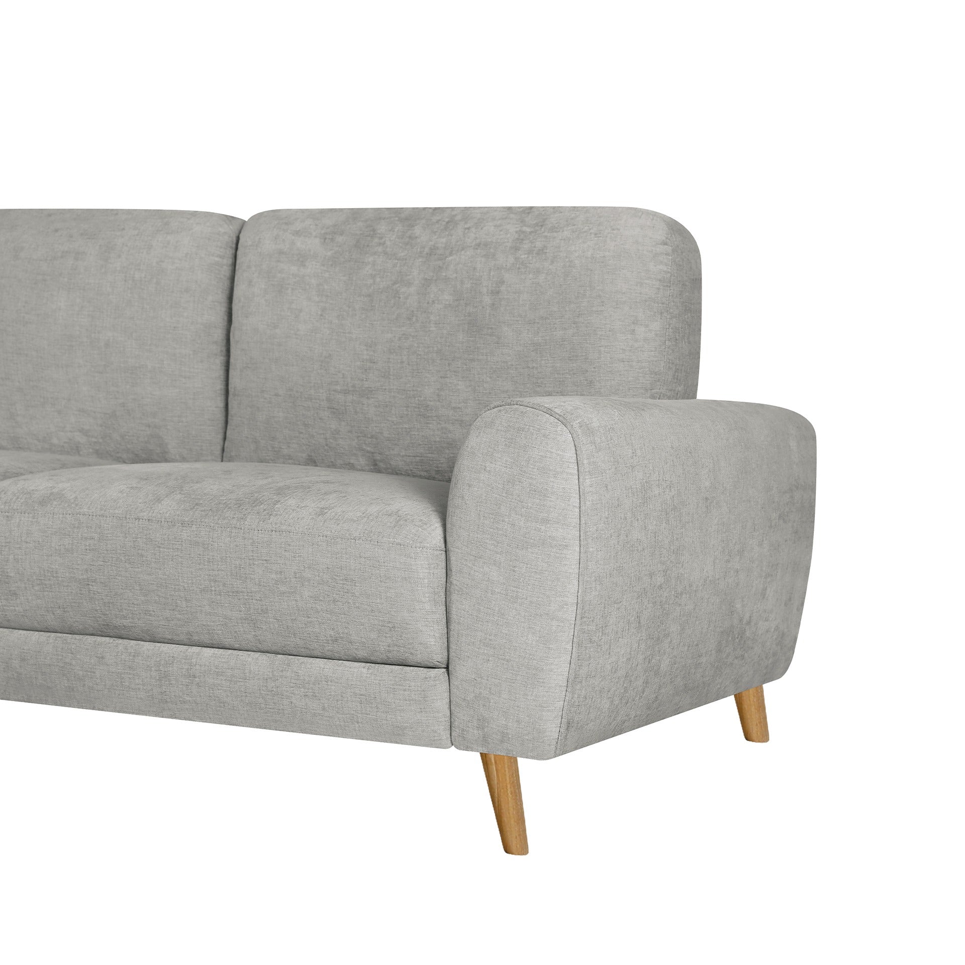 Suki Linen 3 Seater Sofa - Grey - Image 13