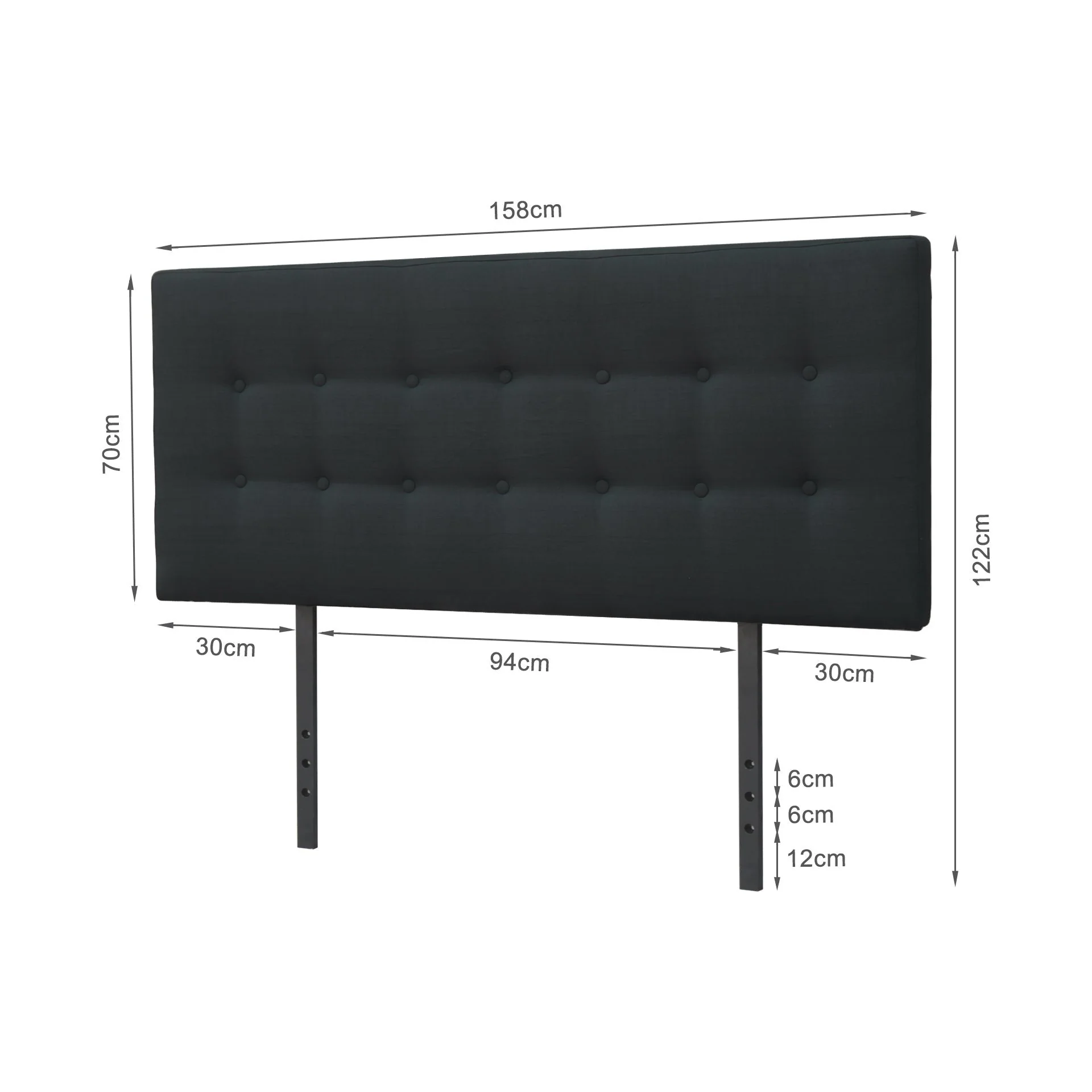 Susan Headboard Queen - Black - Image 8