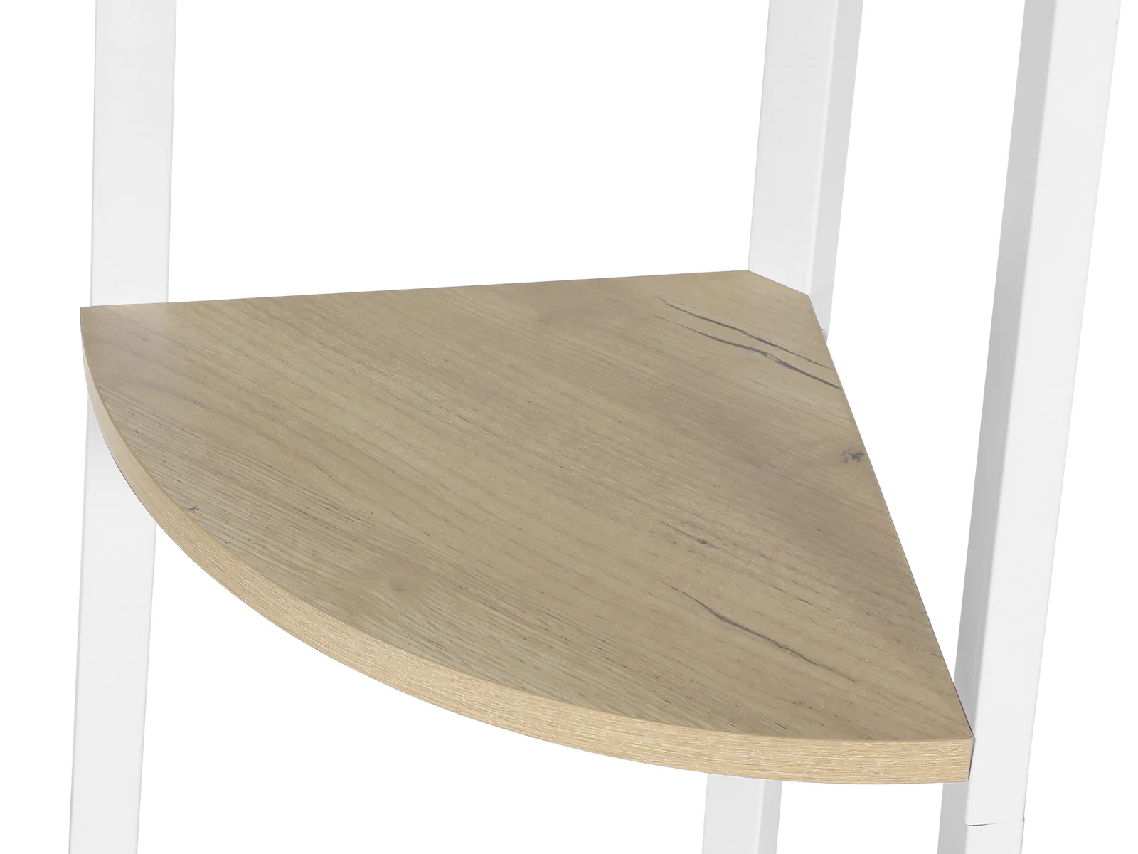 Tai 4 Tier Wooden Corner Bookshelf - Oak + White - Image 7