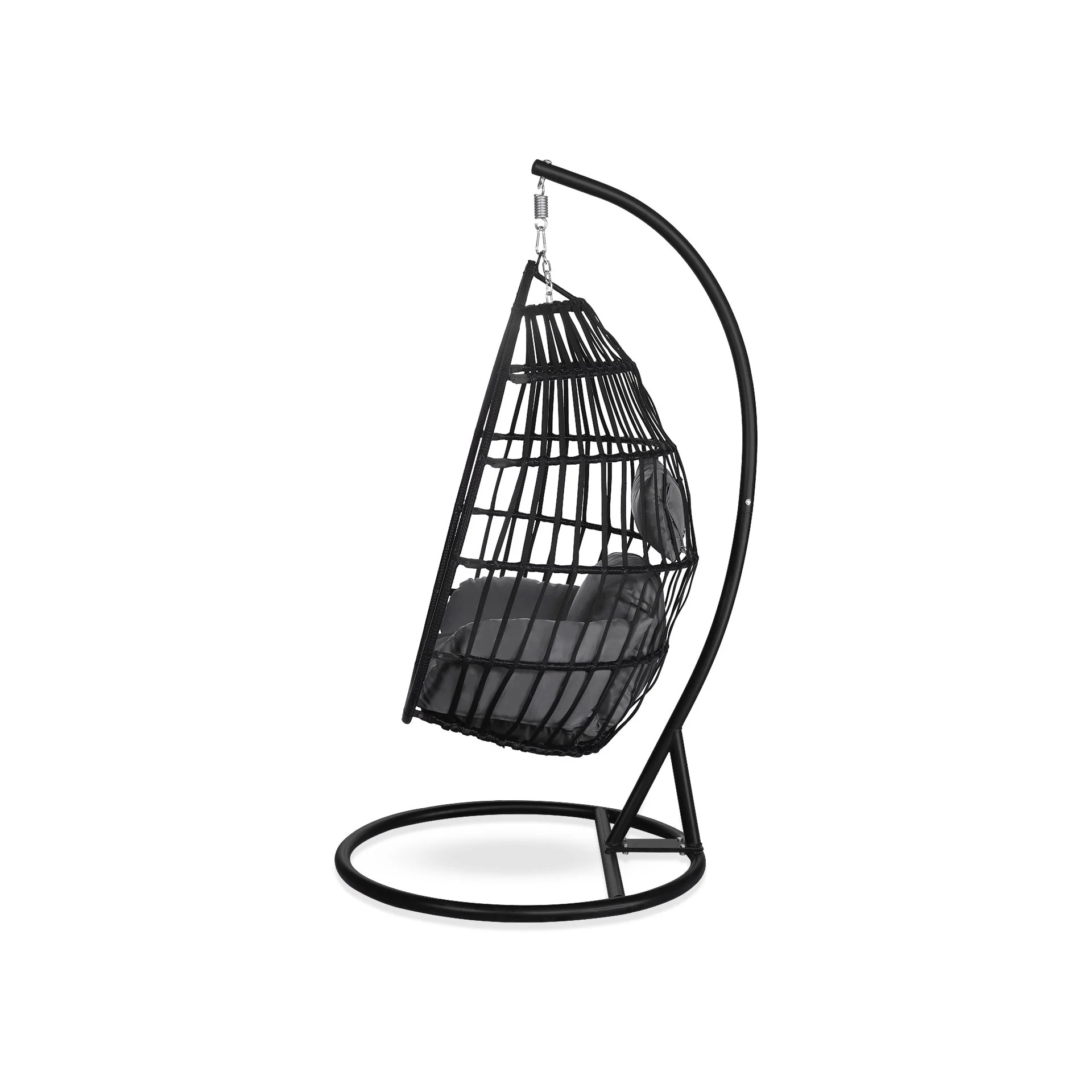 Tanna Outdoor Hanging Egg Chair - Grey - Image 4