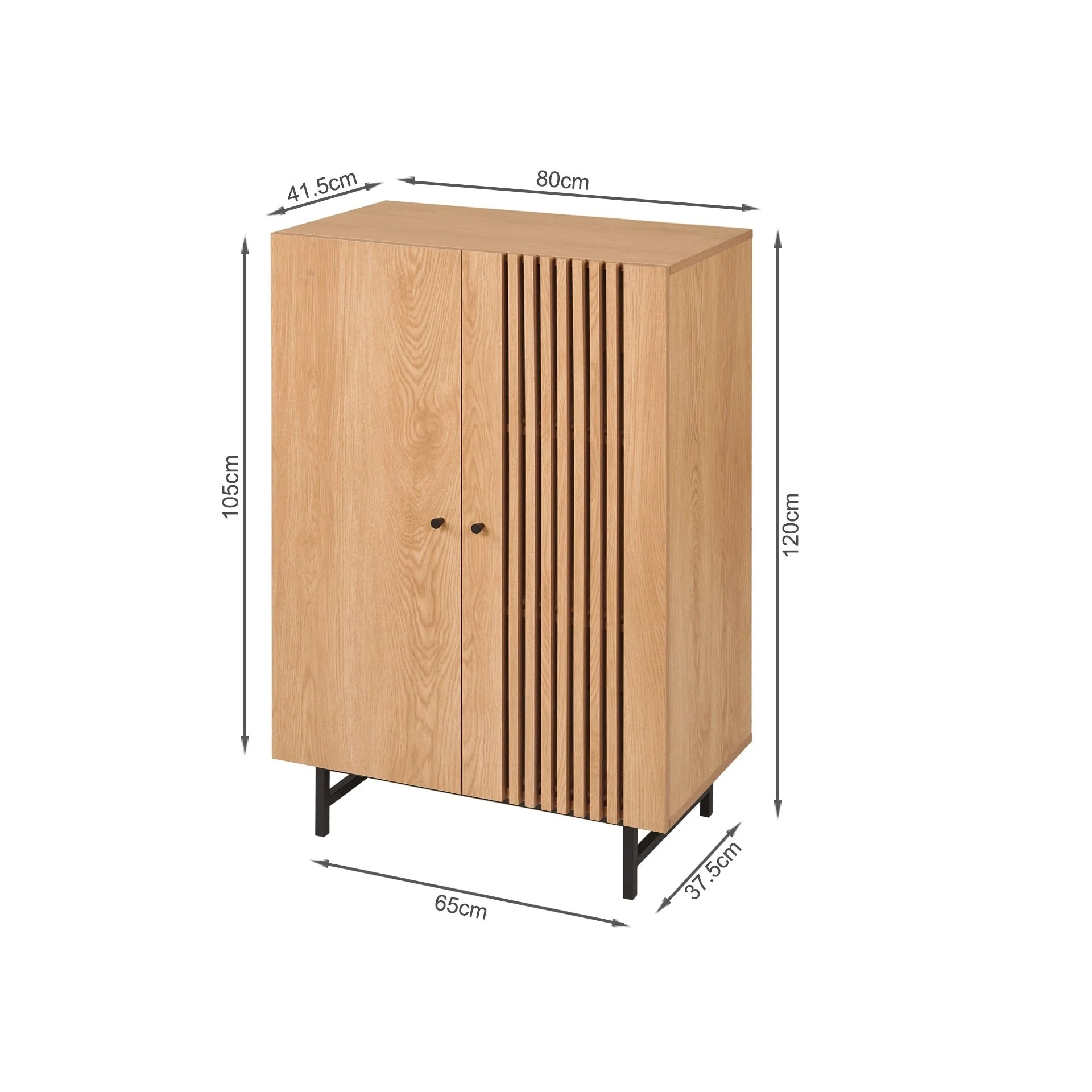 Tarkine 2 Door Cabinet - Oak - Image 11
