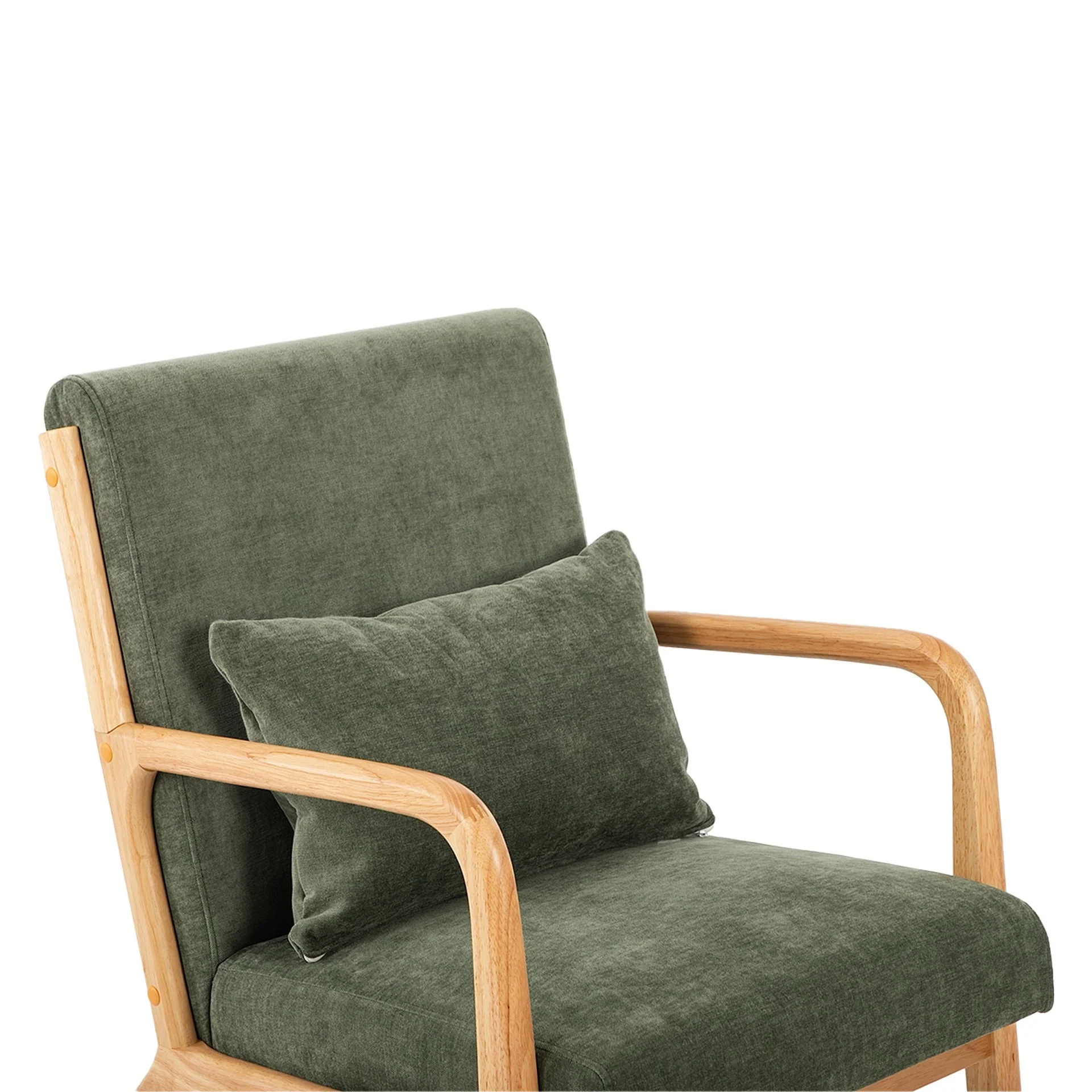 Taru Linen Armchair - Dark Green - Image 12