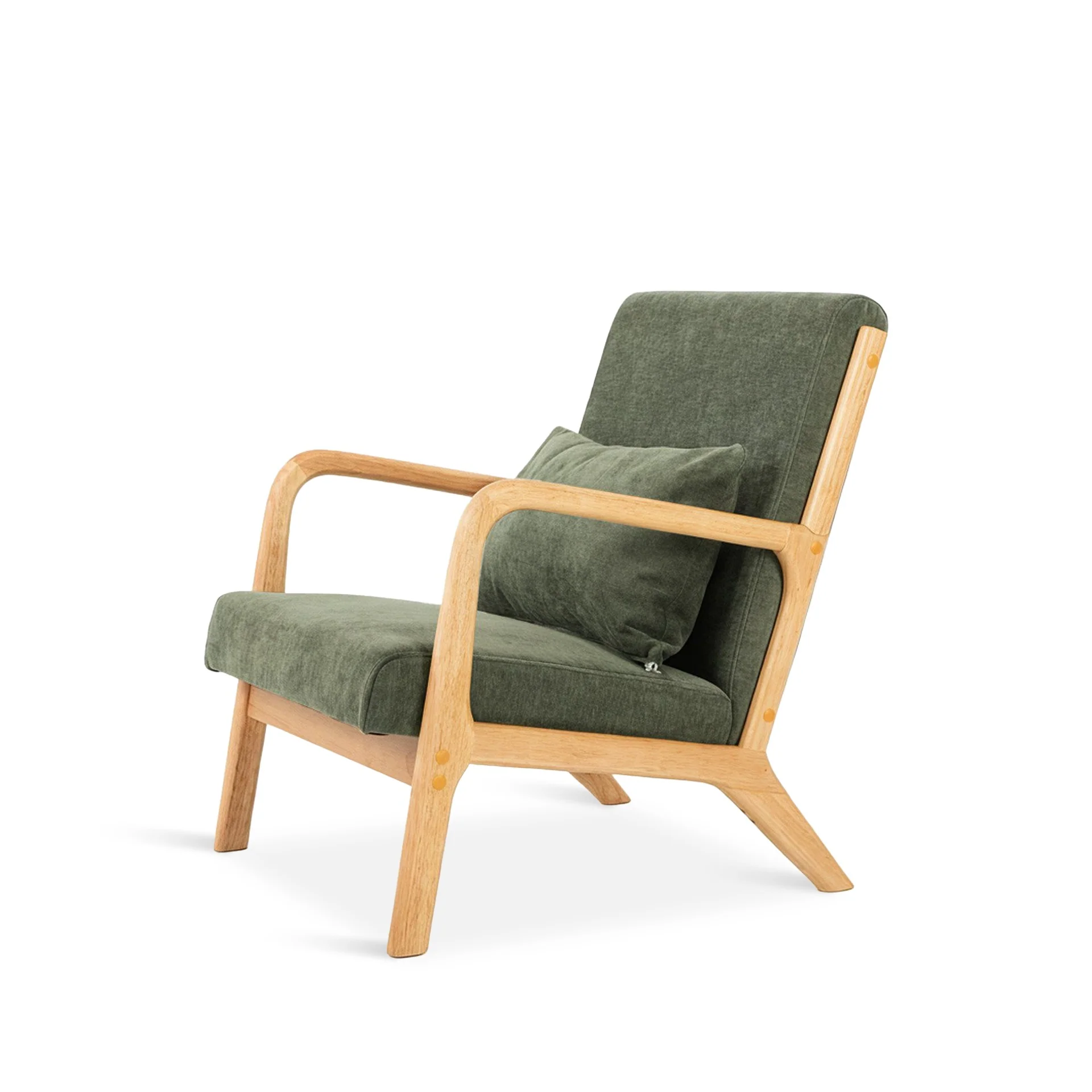 Taru Linen Armchair - Dark Green - Image 6
